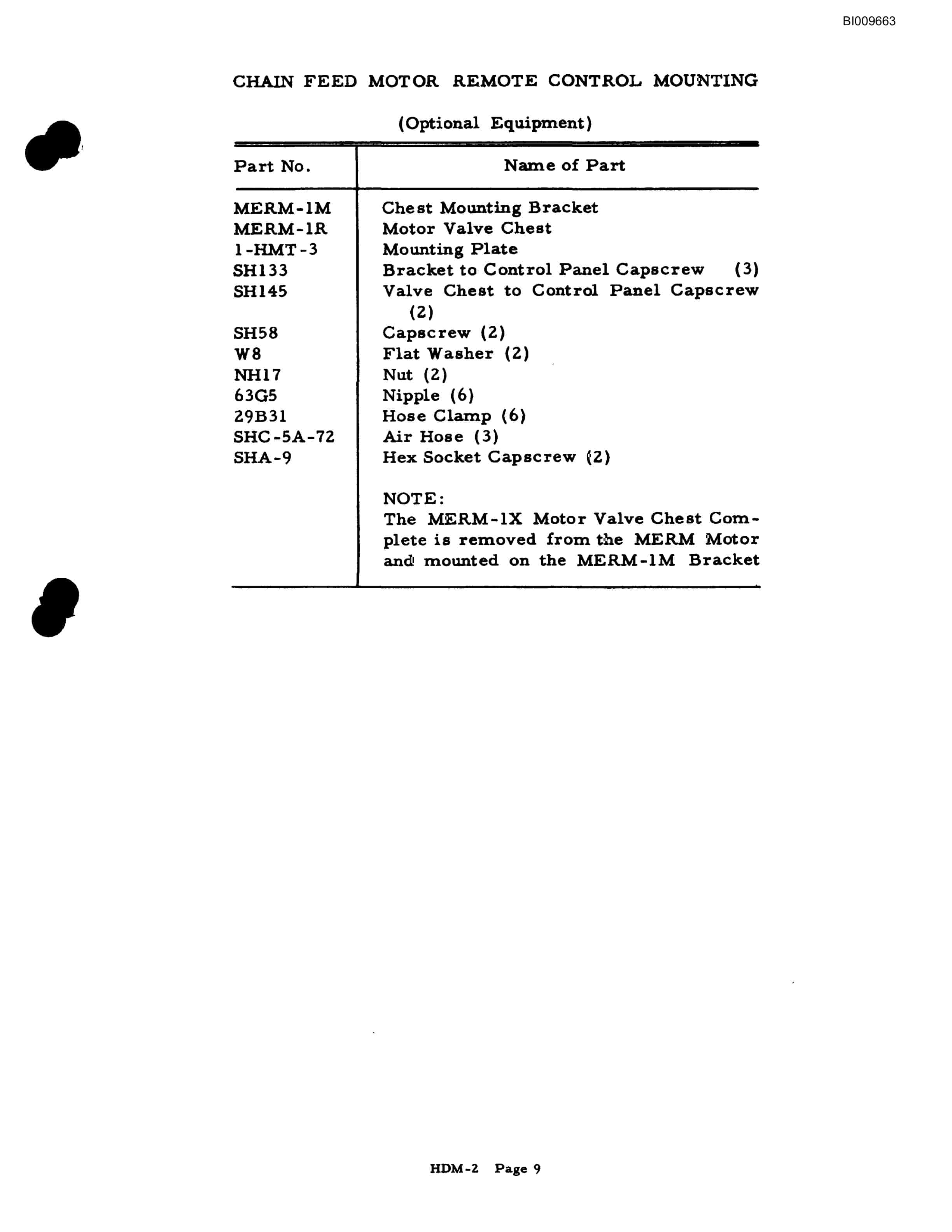 Bucyrus HDCE-76 Parts Catalog BI009663-2