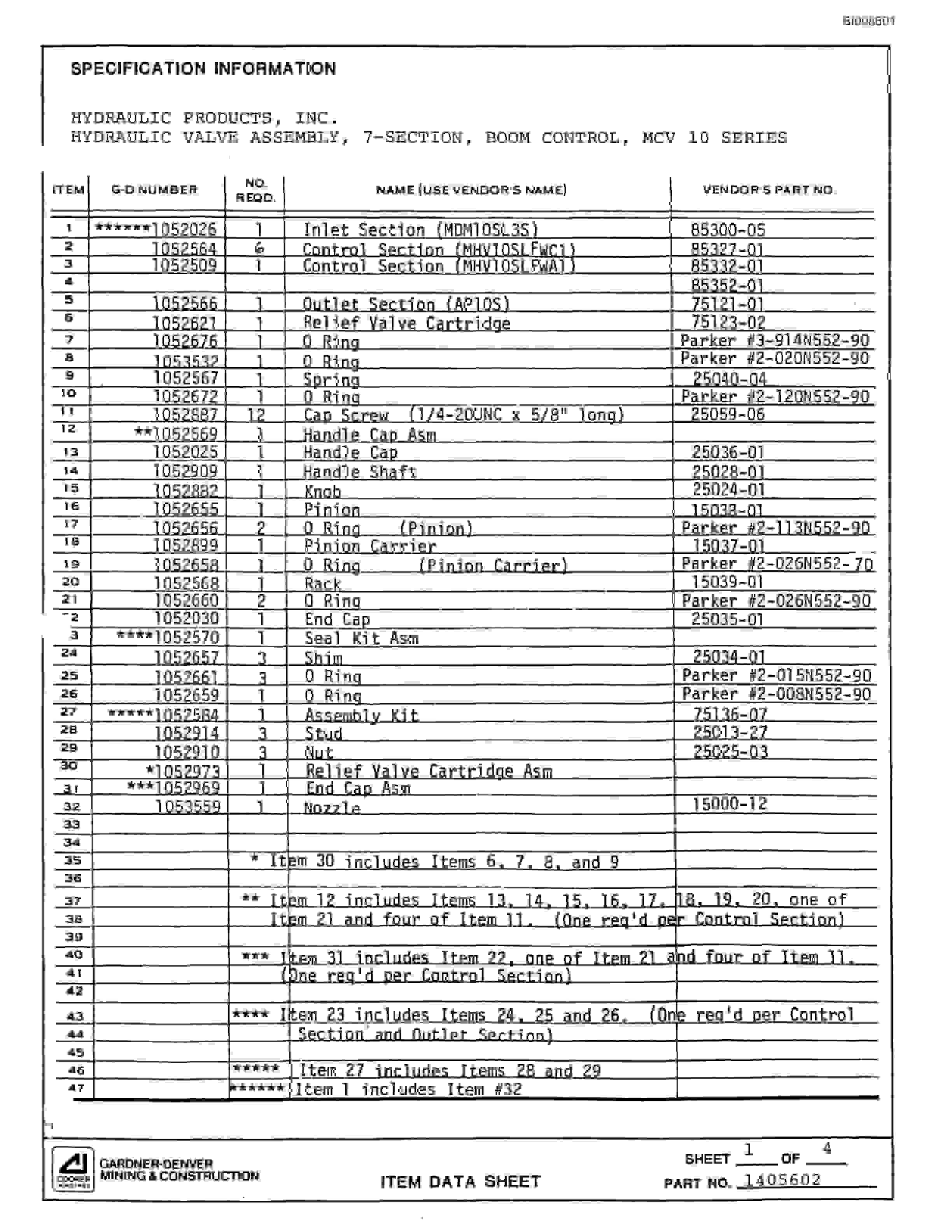 Bucyrus HT2500 Hydraulic Track Drill Parts Catalog BI008801-5