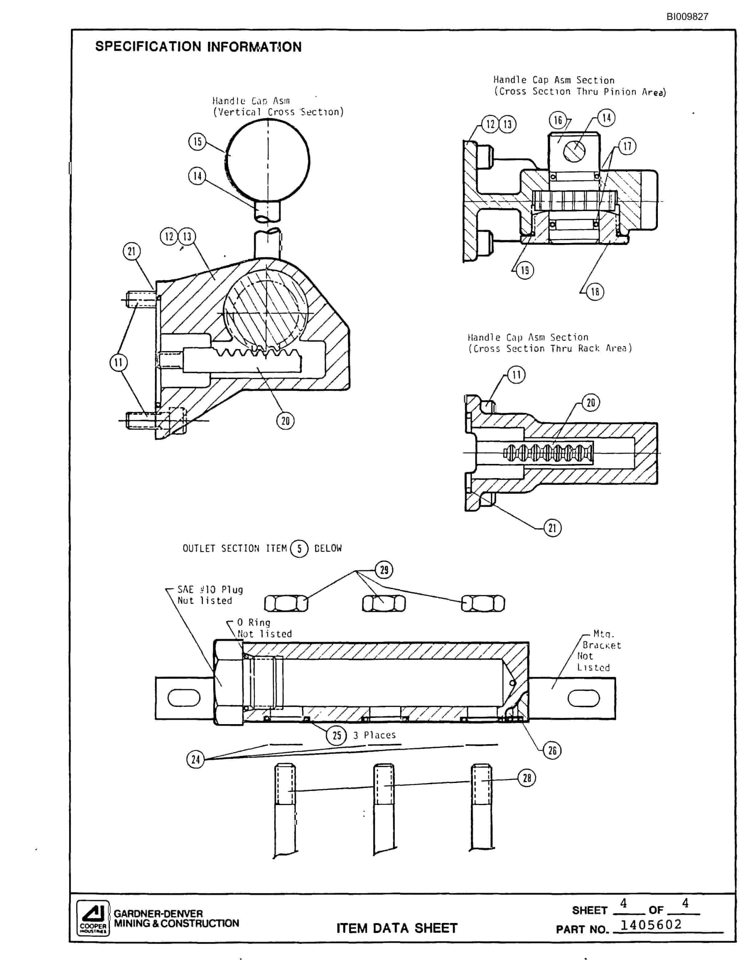 Bucyrus HT2500 Hydraulic Track Drill Parts Catalog BI009827-5