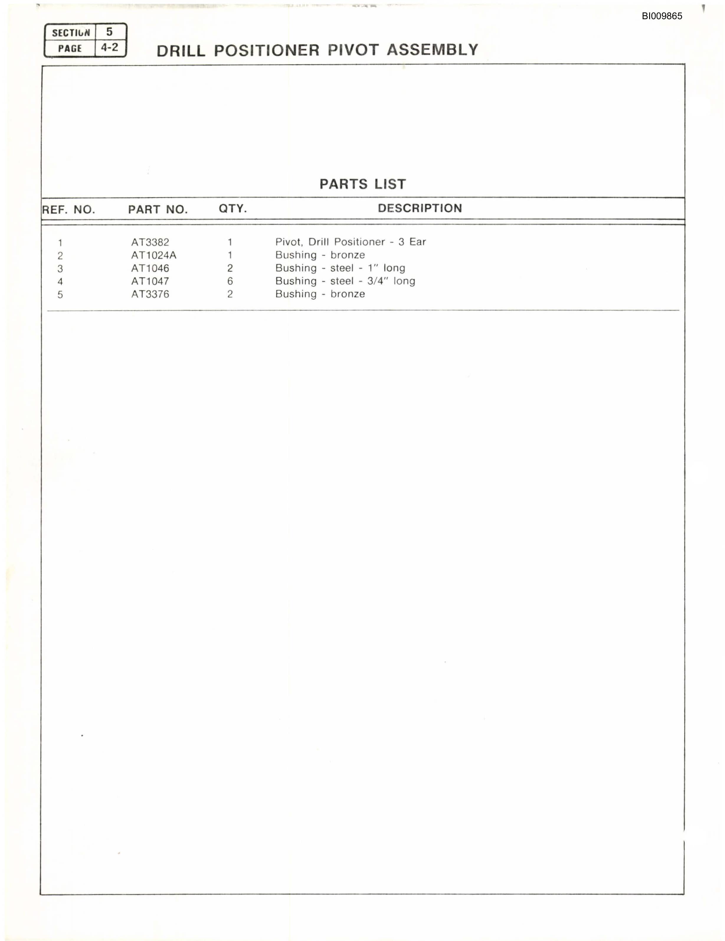 Bucyrus HT3100 Hydra-Trac Parts Catalog BI009865-4