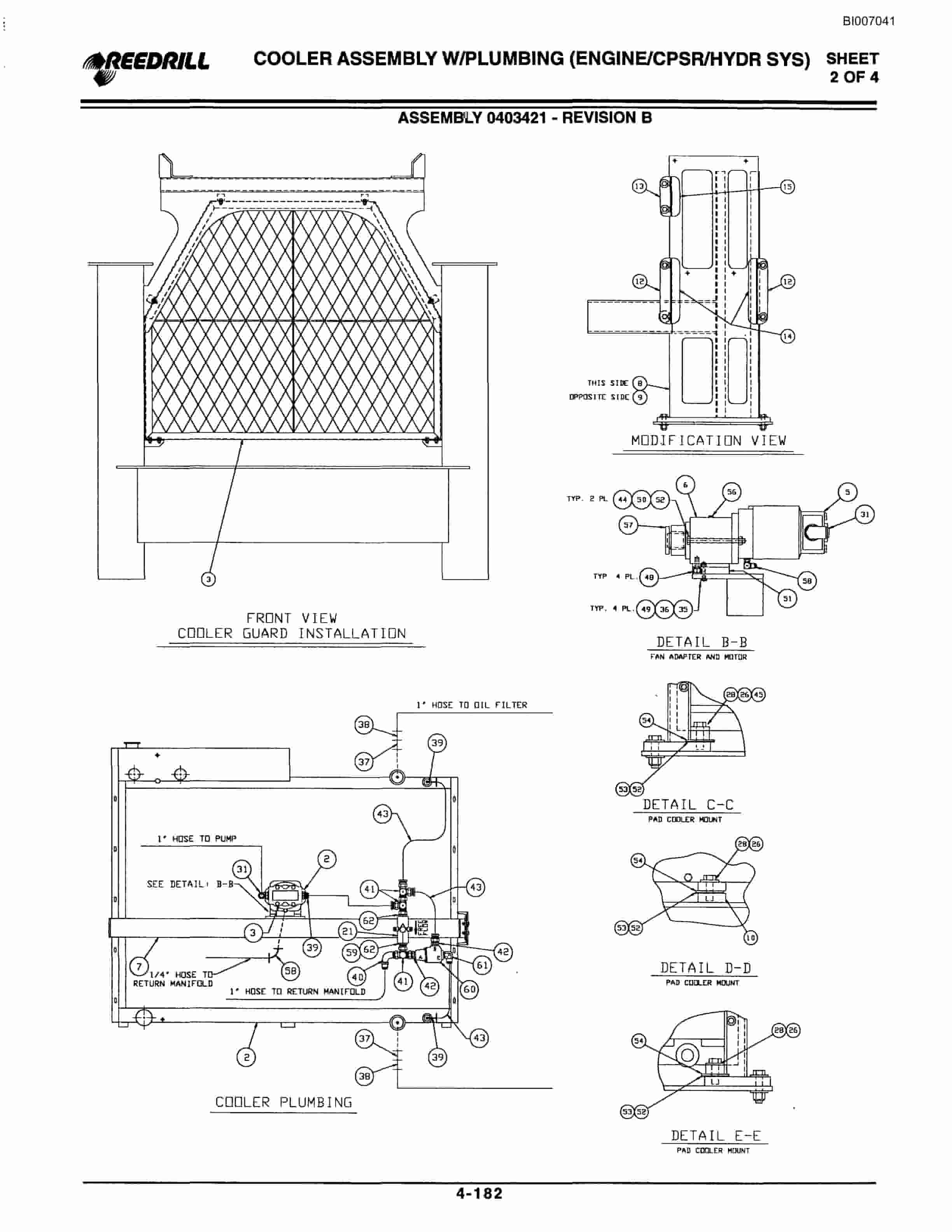 Bucyrus Infinity Blasthole Drill Parts Catalog BI007041-2