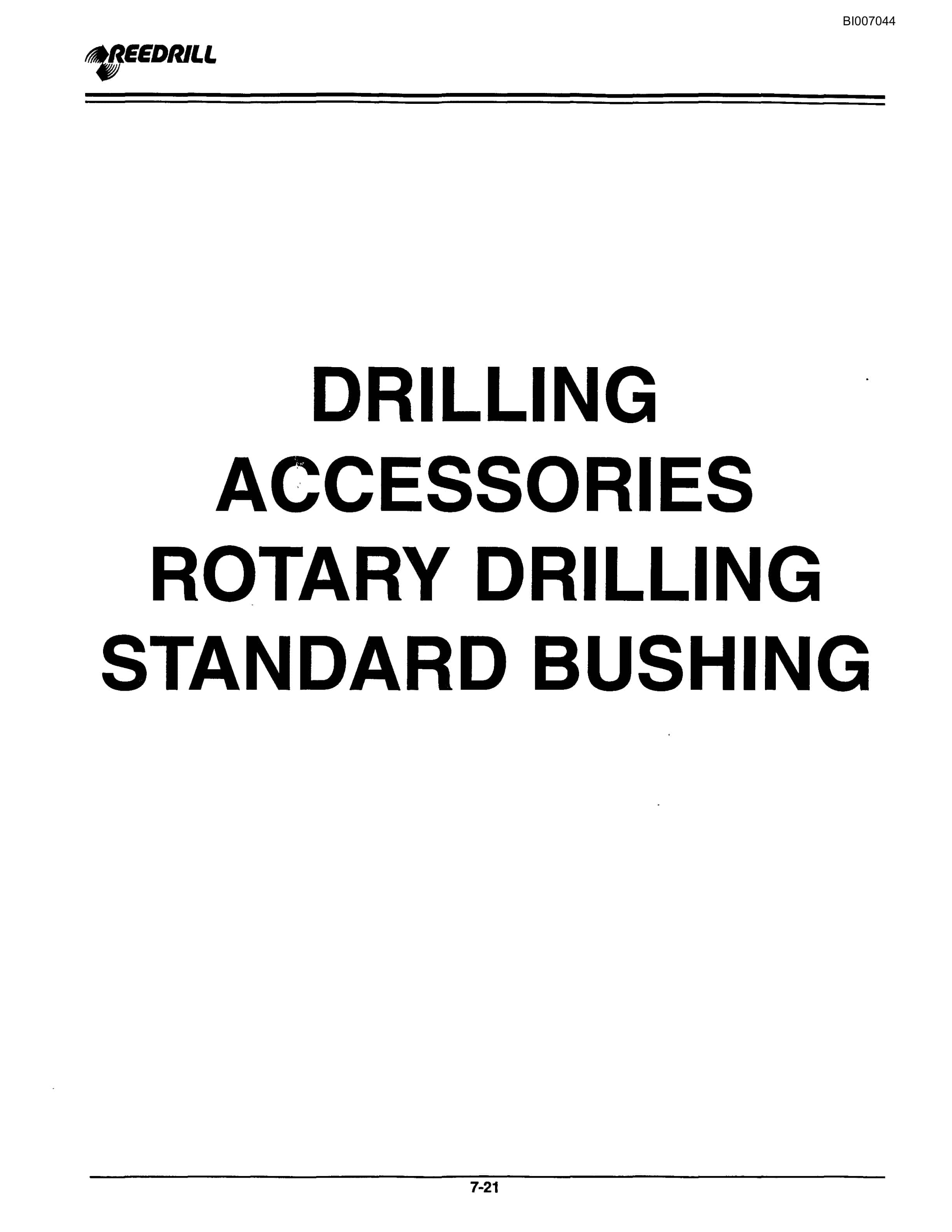 Bucyrus Infinity Blasthole Drill Parts Catalog BI007044-4