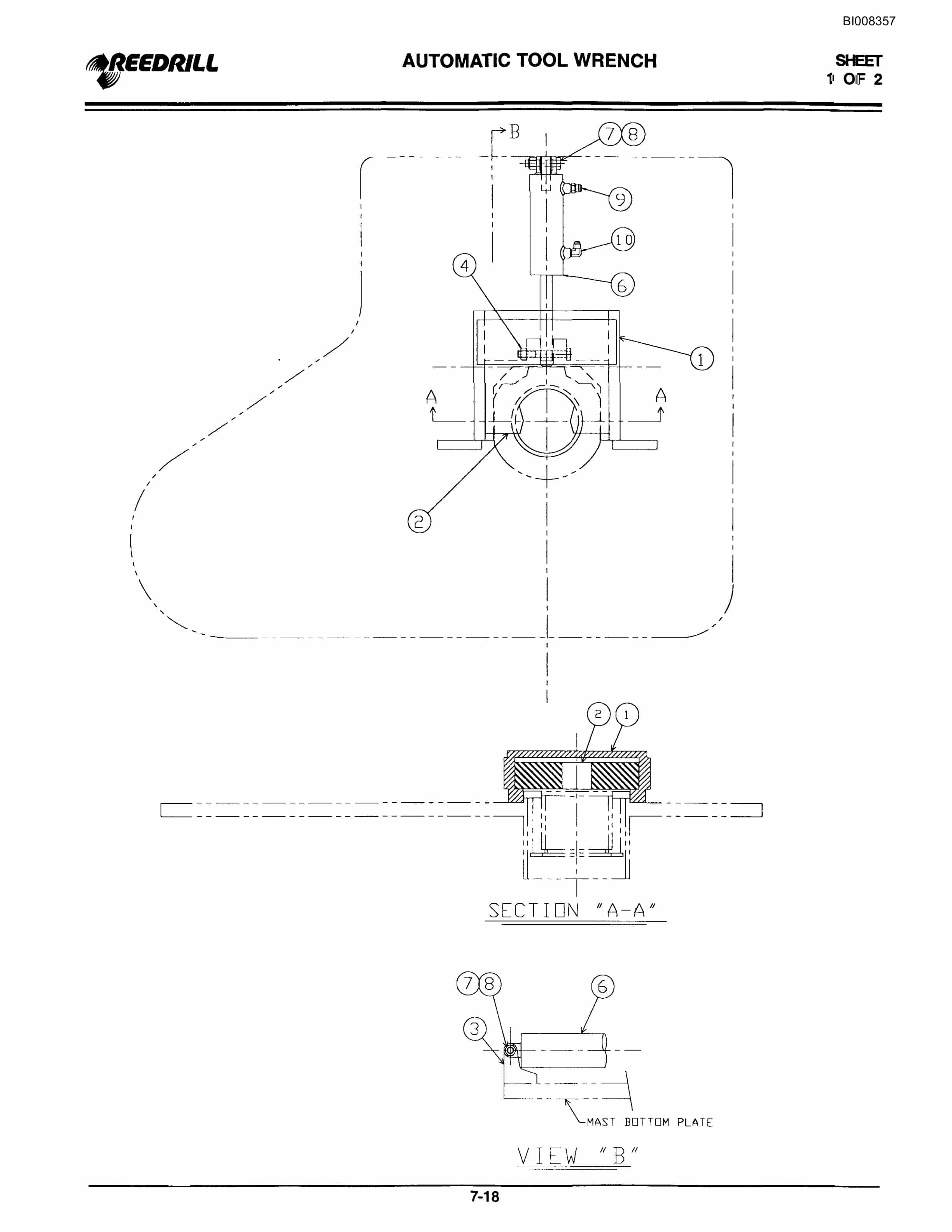 Bucyrus Infinity Blasthole Drill Parts Catalog BI008357-3