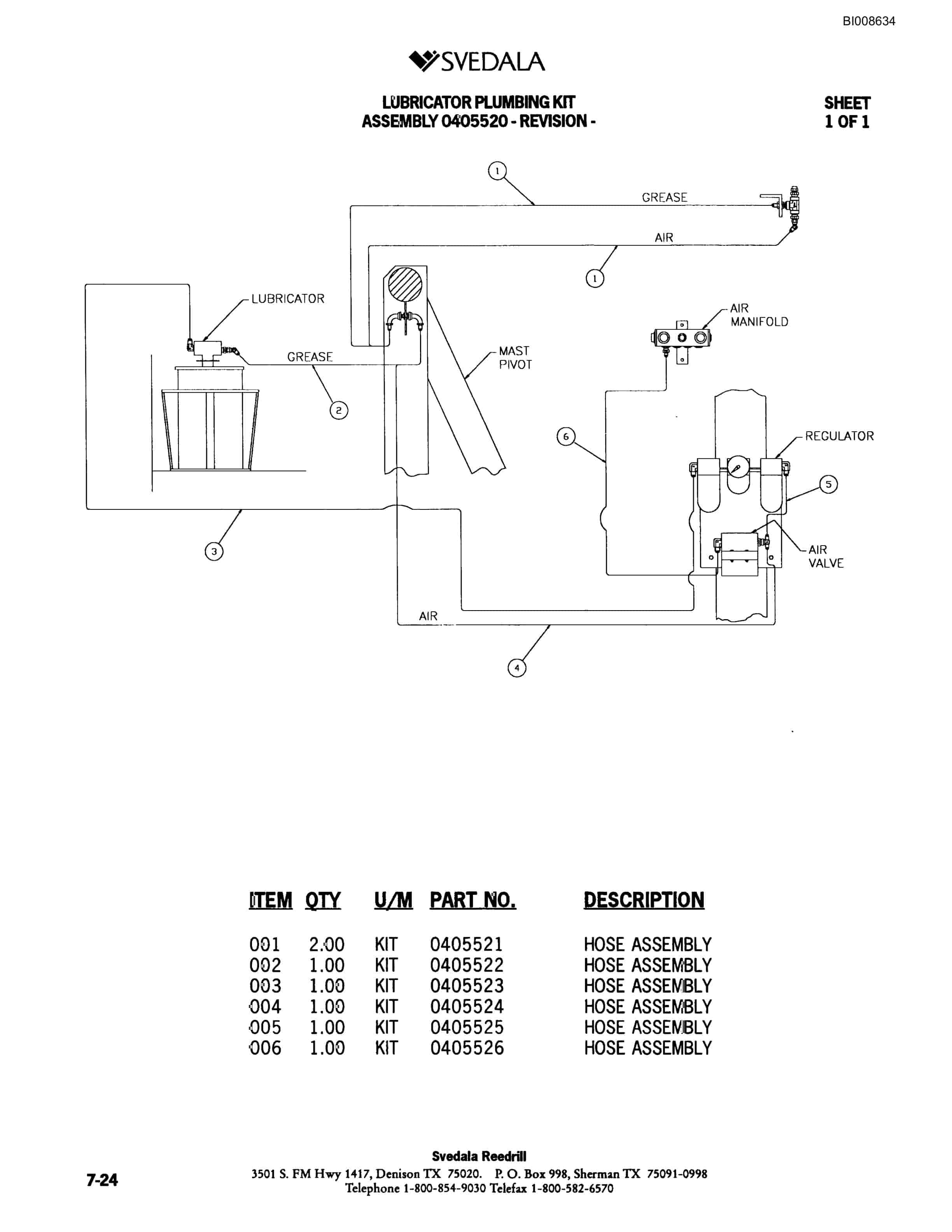 Bucyrus Infinity Blasthole Drill Parts Catalog BI008634-4