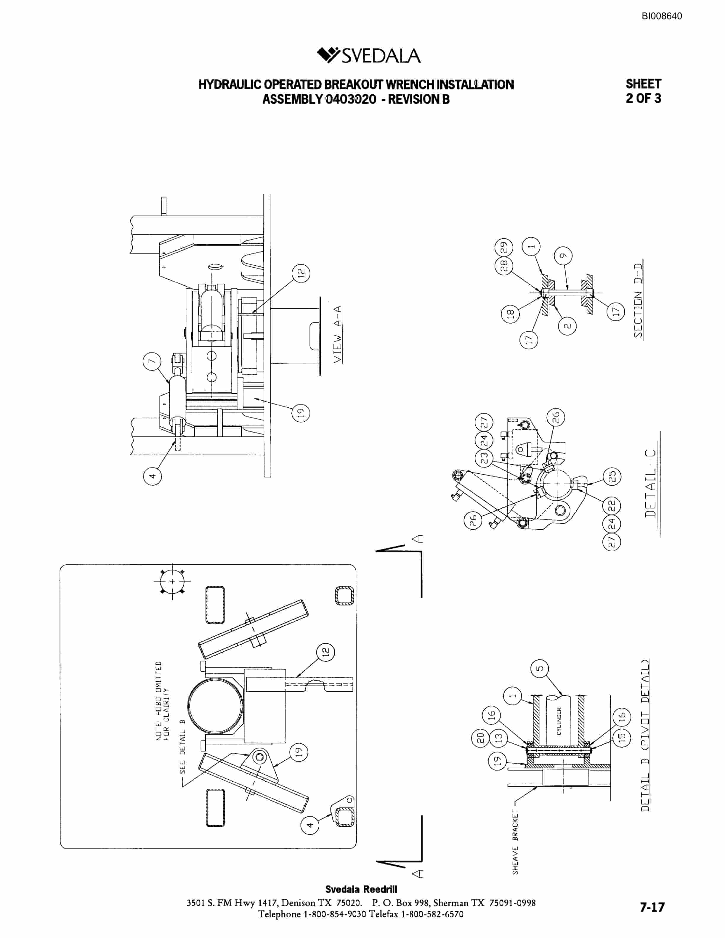 Bucyrus Infinity Blasthole Drill Parts Catalog BI008640-4