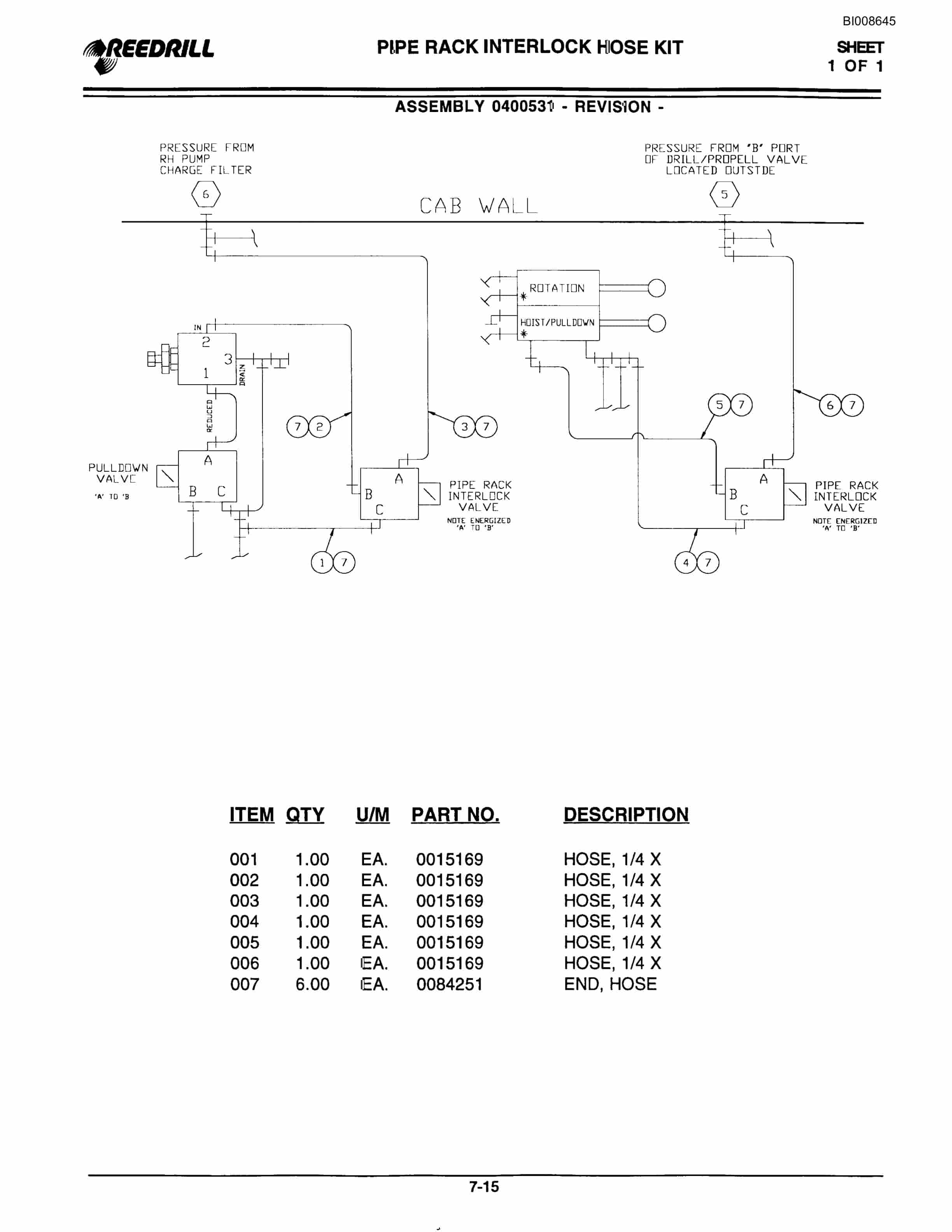 Bucyrus Infinity Blasthole Drill Parts Catalog BI008645-3