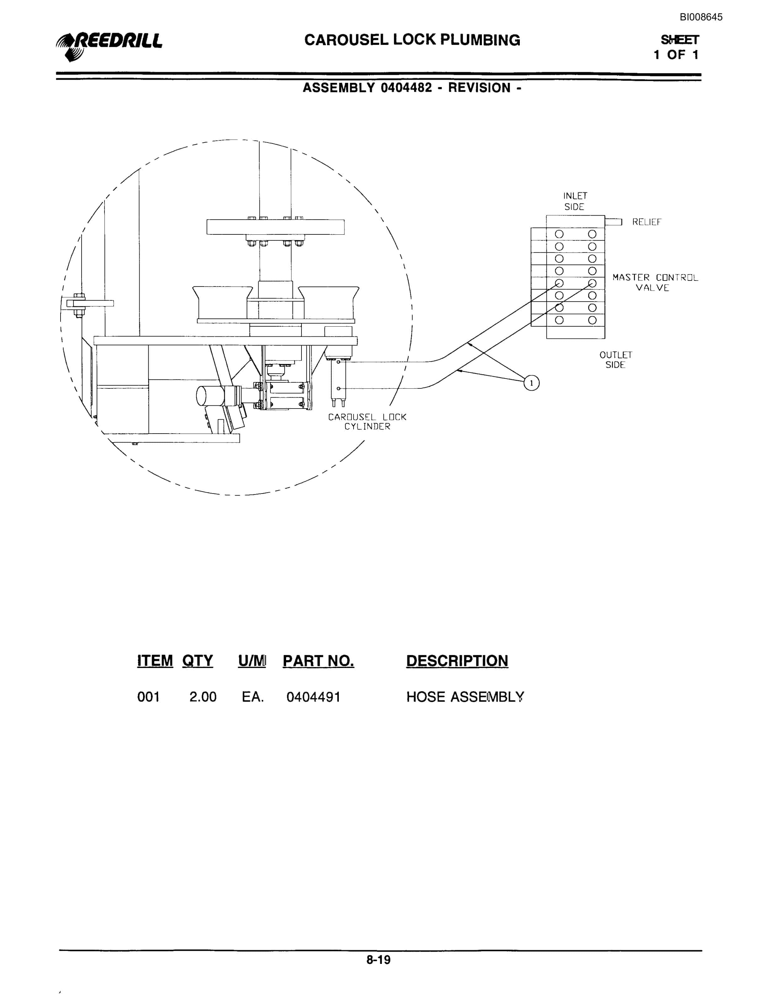 Bucyrus Infinity Blasthole Drill Parts Catalog BI008645-5