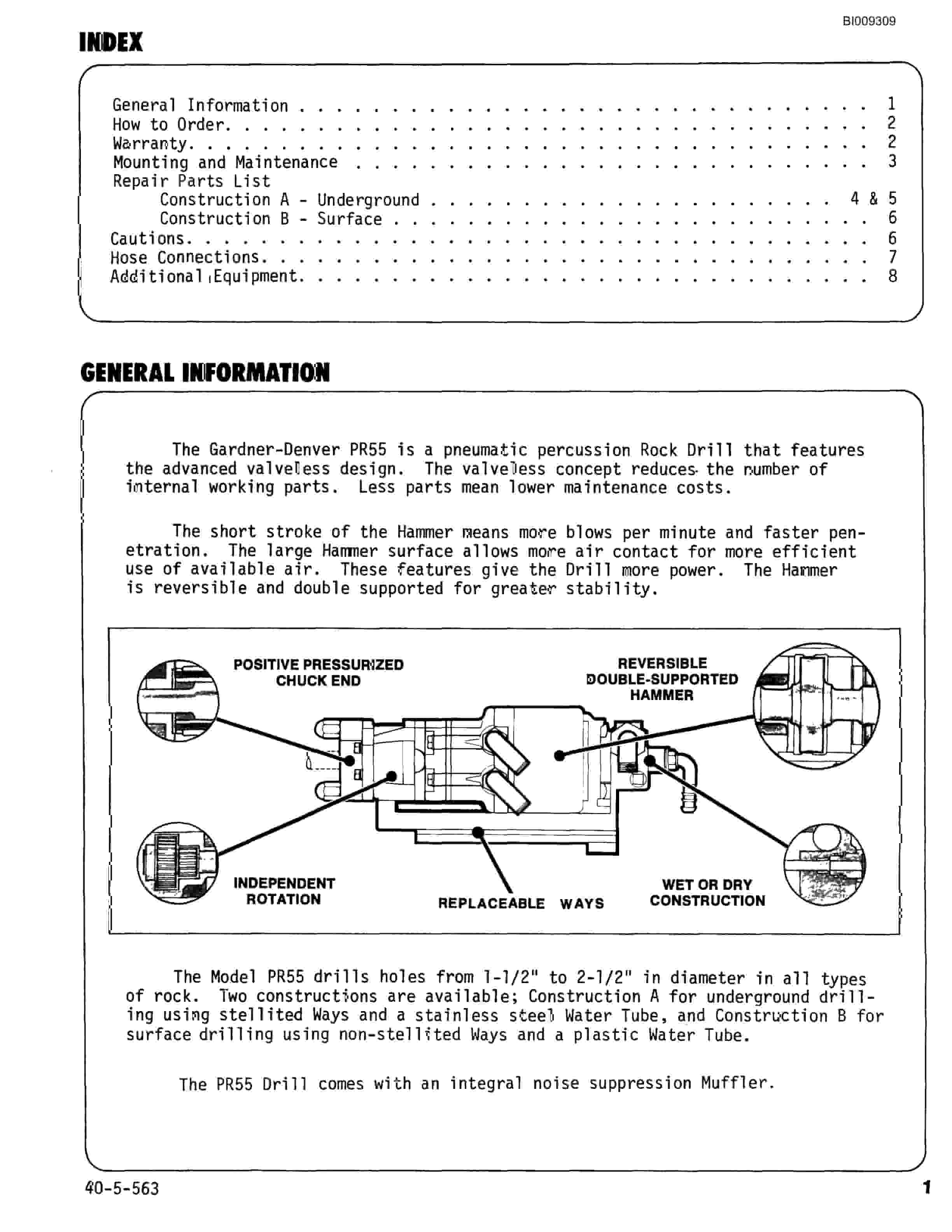 Bucyrus JB-1033 Parts Catalog BI009309-5