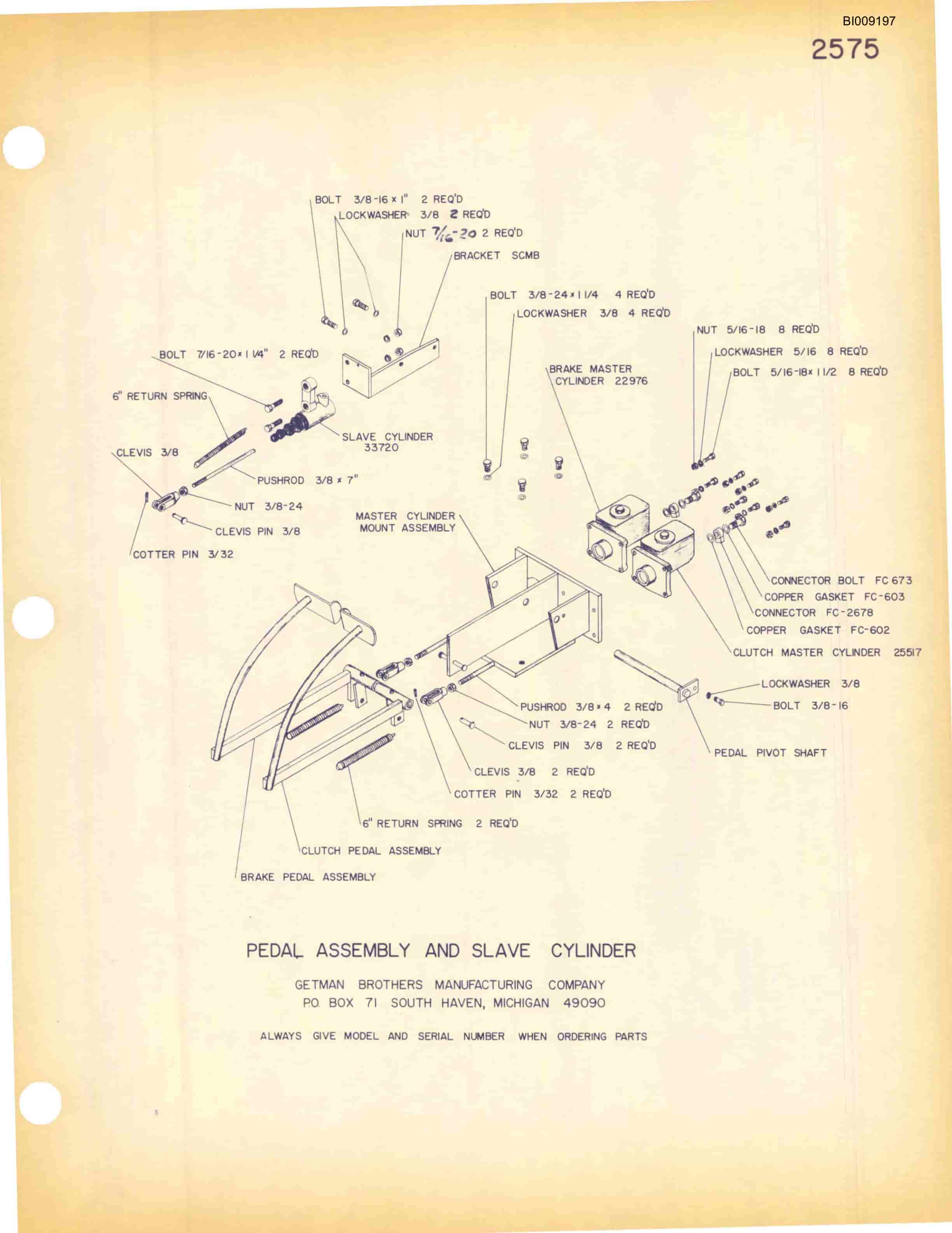 Bucyrus JB-285 Parts Catalog BI009197-5