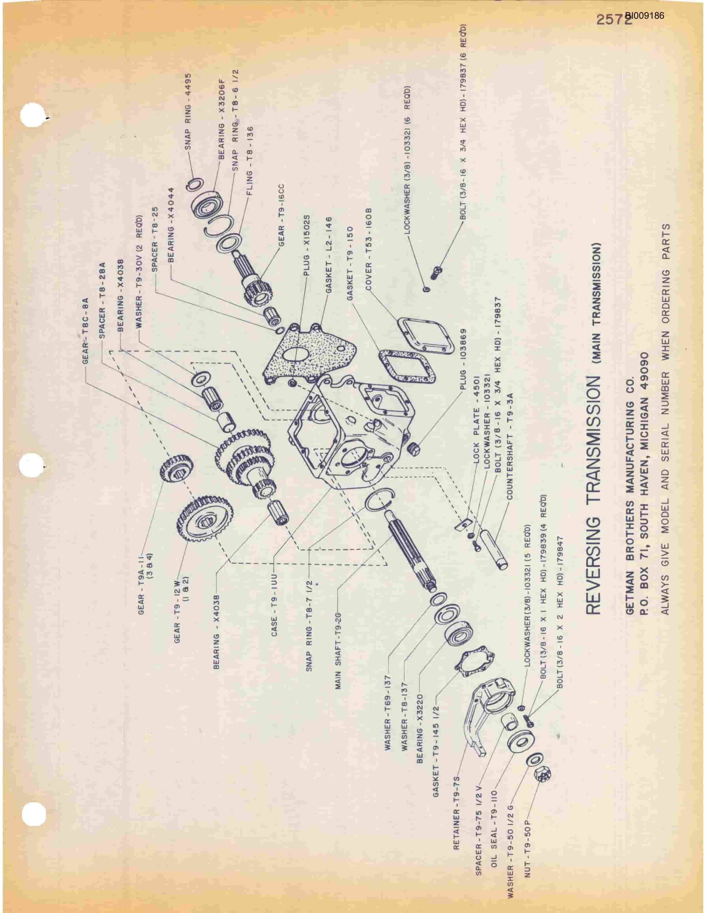 Bucyrus JB-291, JB-292, JB-293, JB-294 Parts Catalog BI009186-2