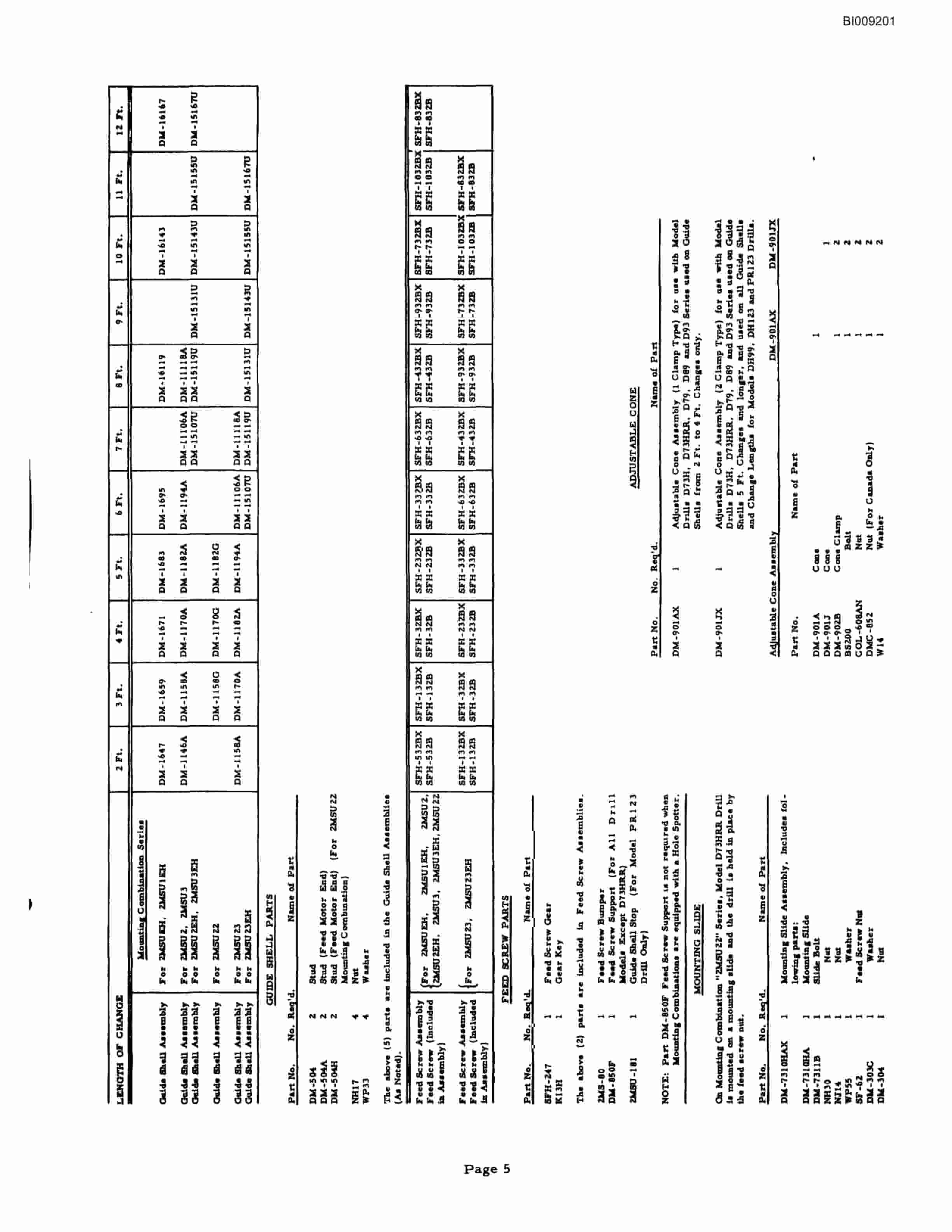 Bucyrus JB-299 Parts Catalog BI009201-2