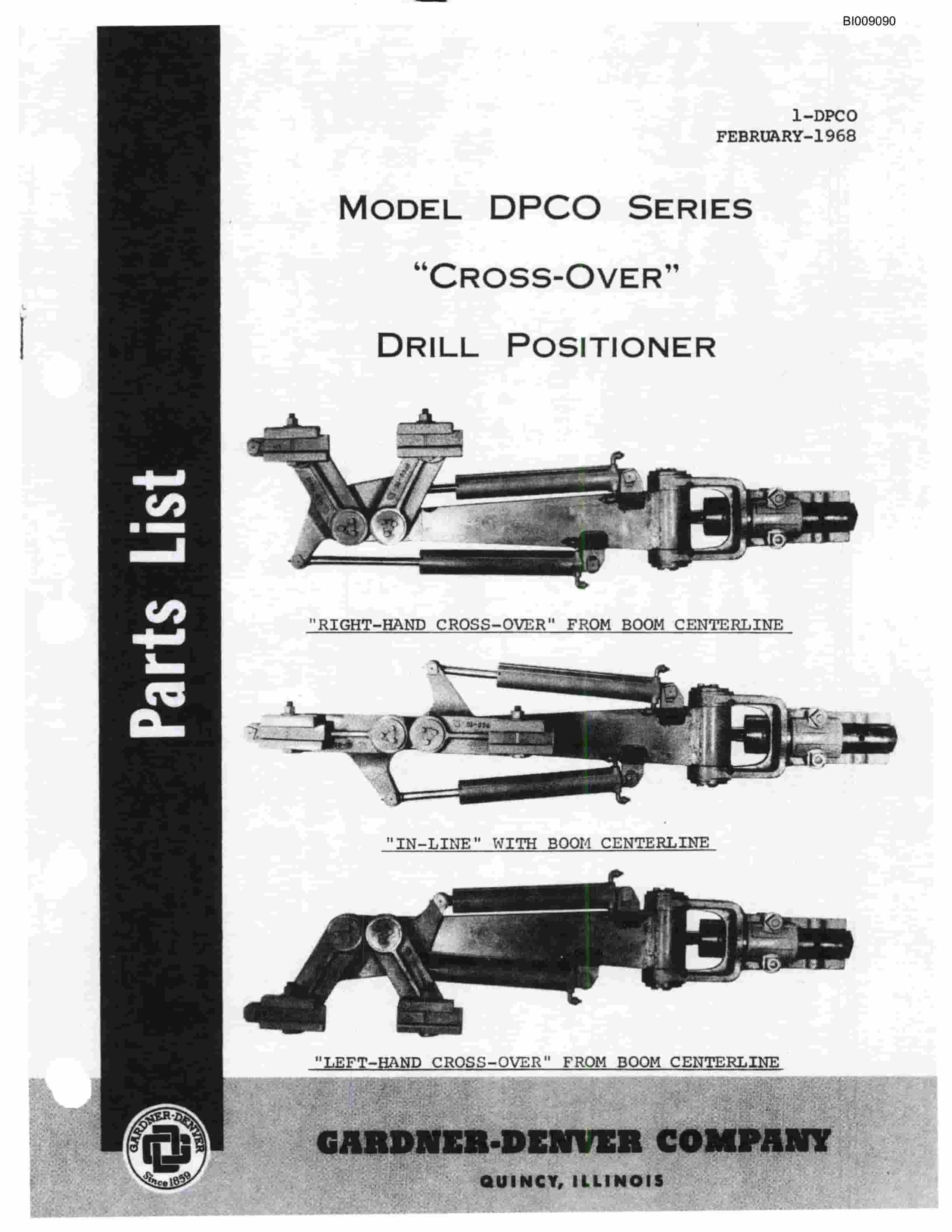 Bucyrus JB-304 Parts Catalog BI009090-2