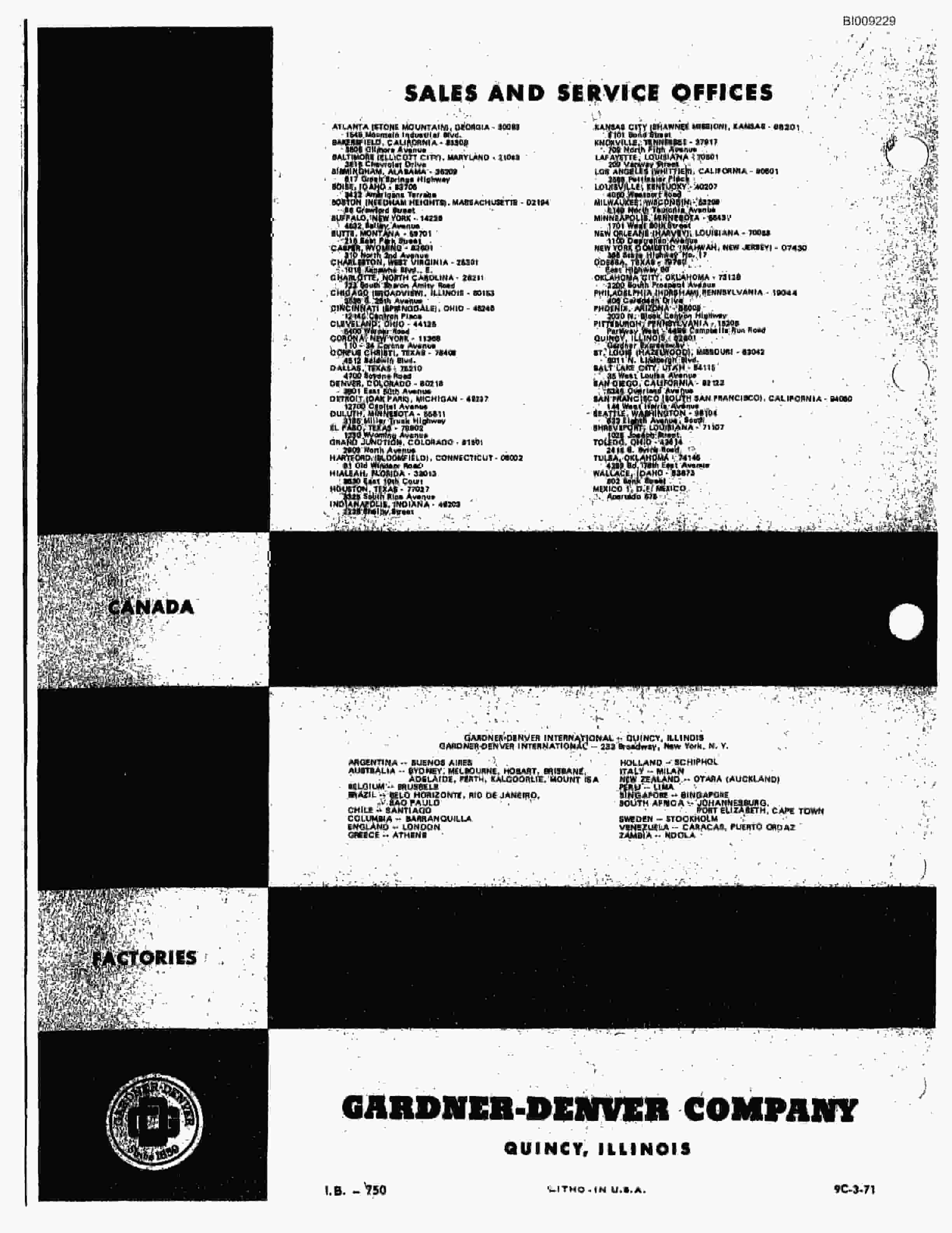 Bucyrus JB-312 Parts Catalog BI009229-4