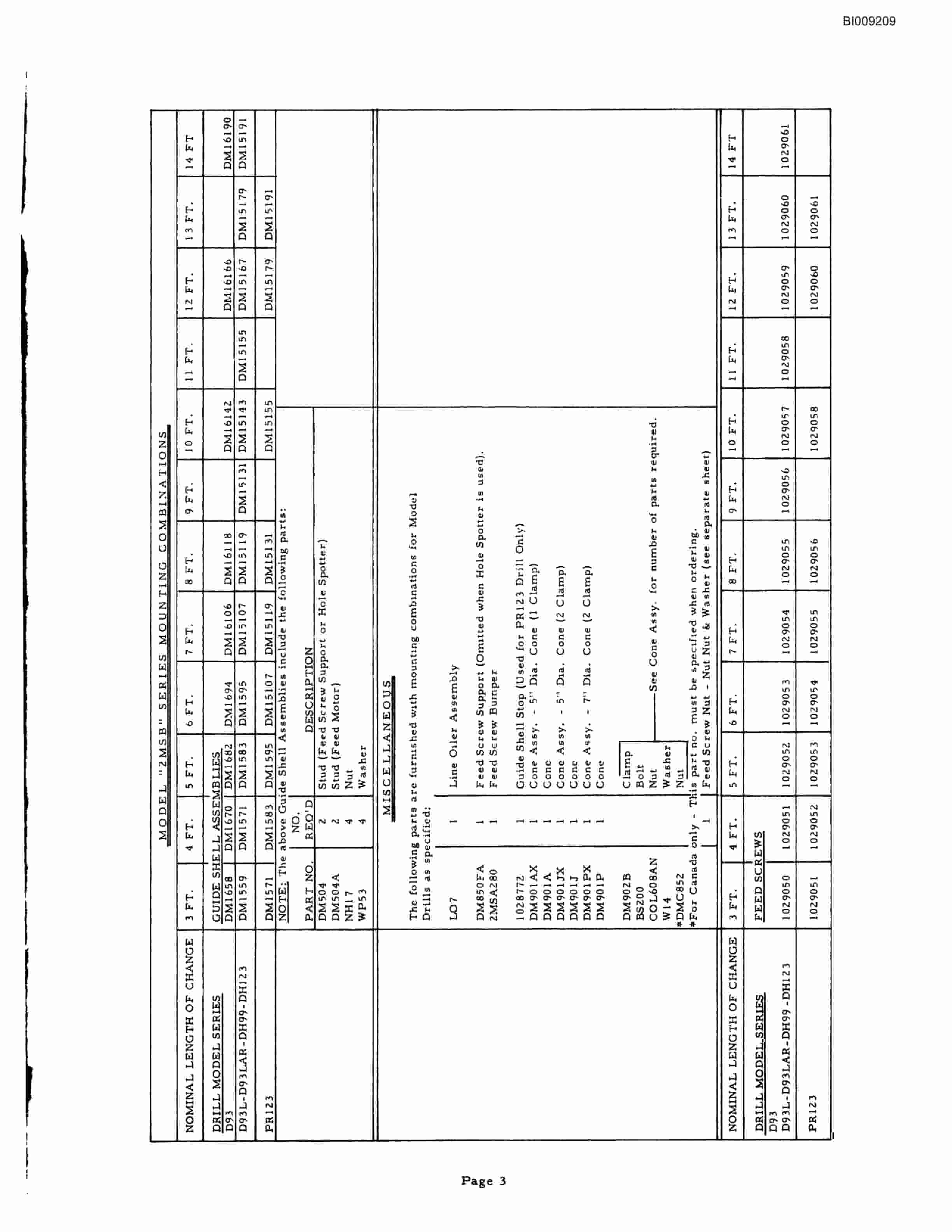 Bucyrus JB-320, JB-323 Parts Catalog BI009209-4