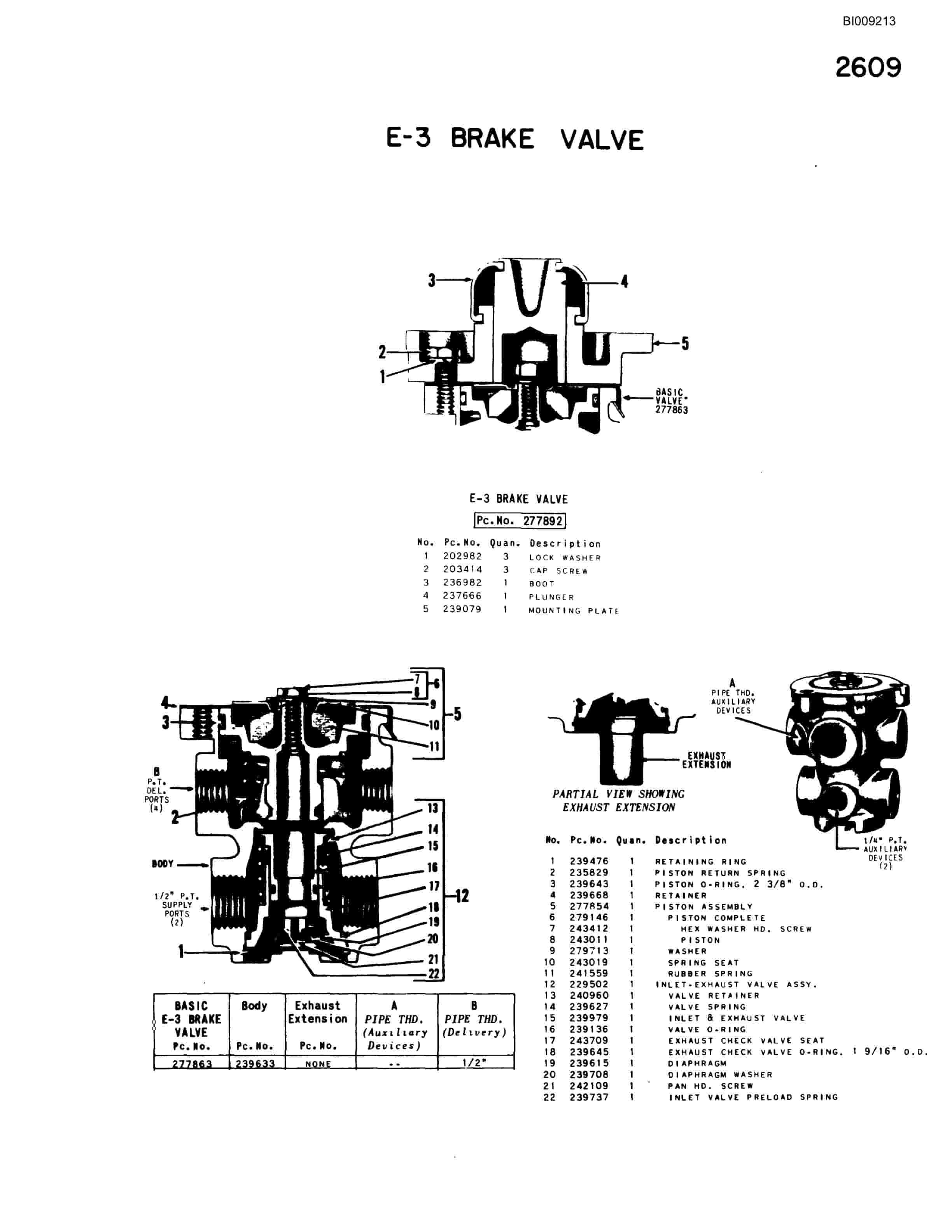 Bucyrus JB-325 Parts Catalog BI009213-3