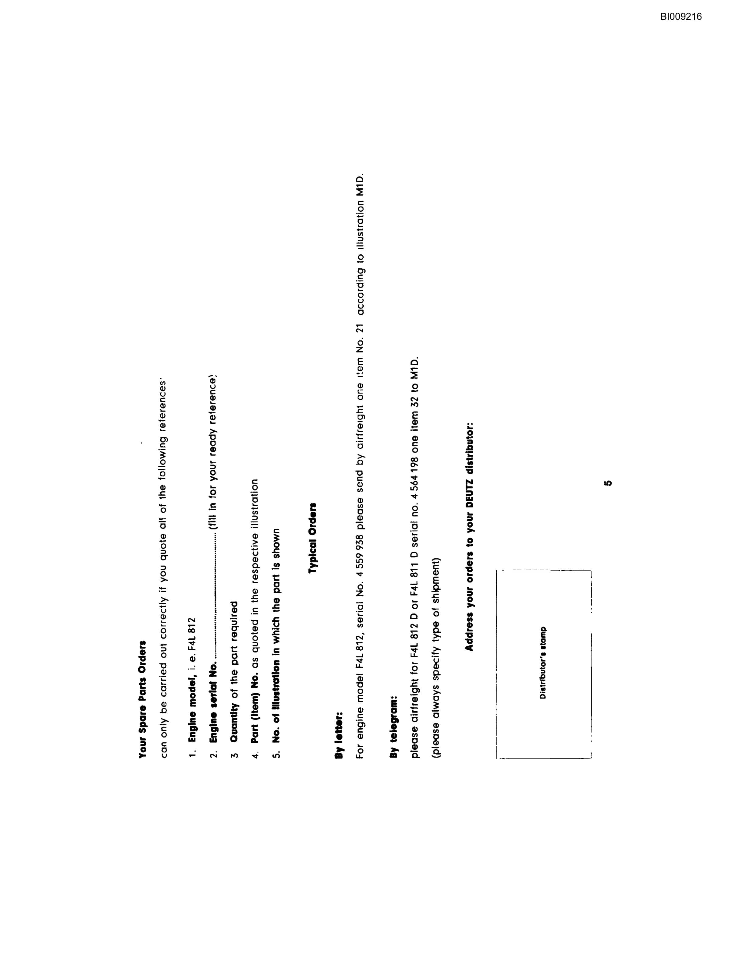 Bucyrus JB-329 Parts Catalog BI009216-5