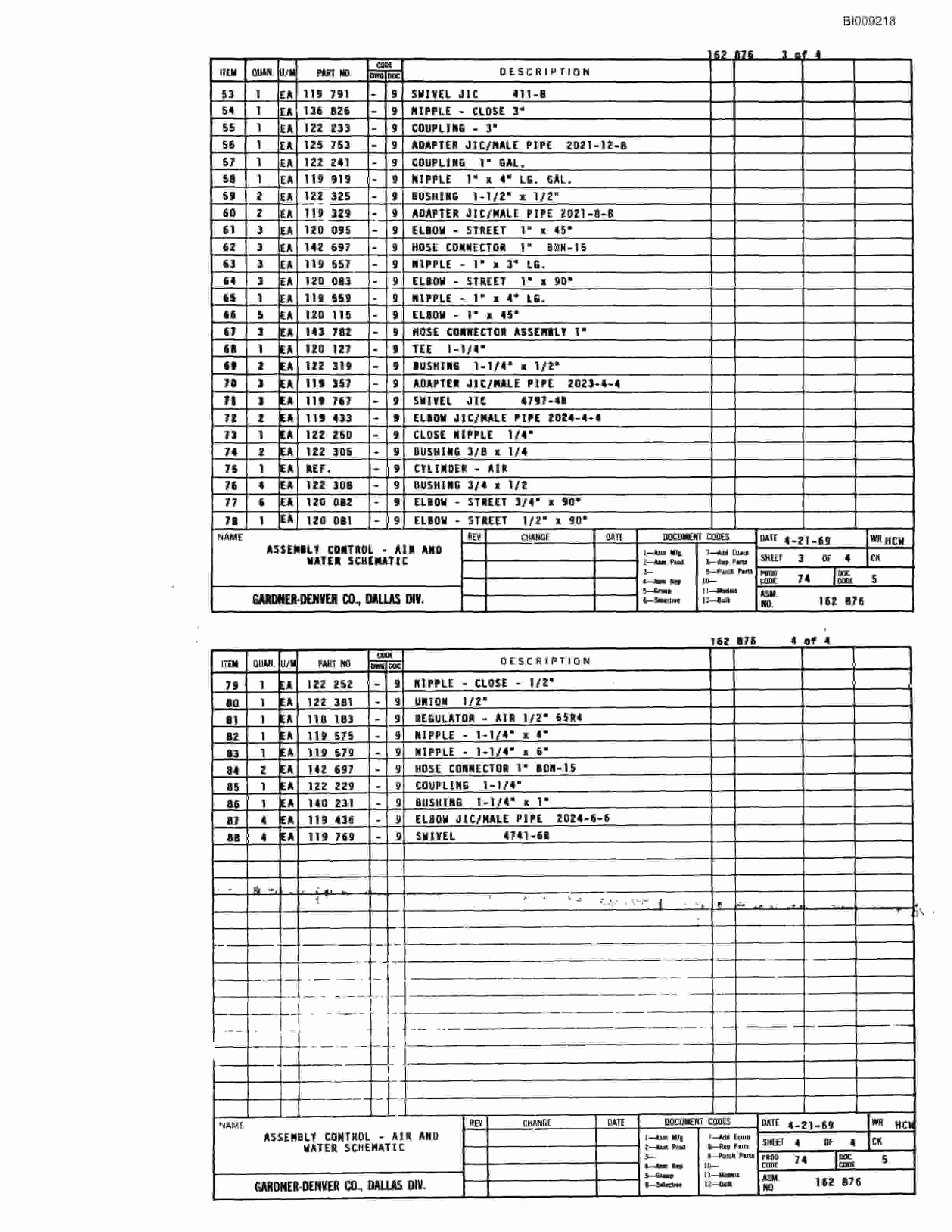 Bucyrus JB-331, JB-332 Parts Catalog BI009218-5