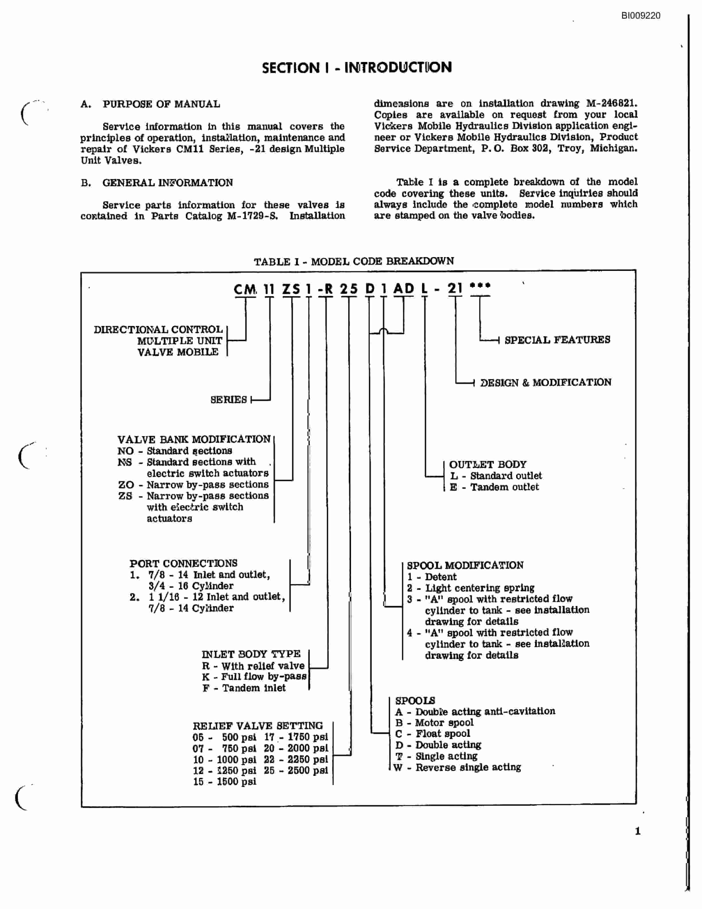 Bucyrus JB-335 Parts Catalog BI009220-3