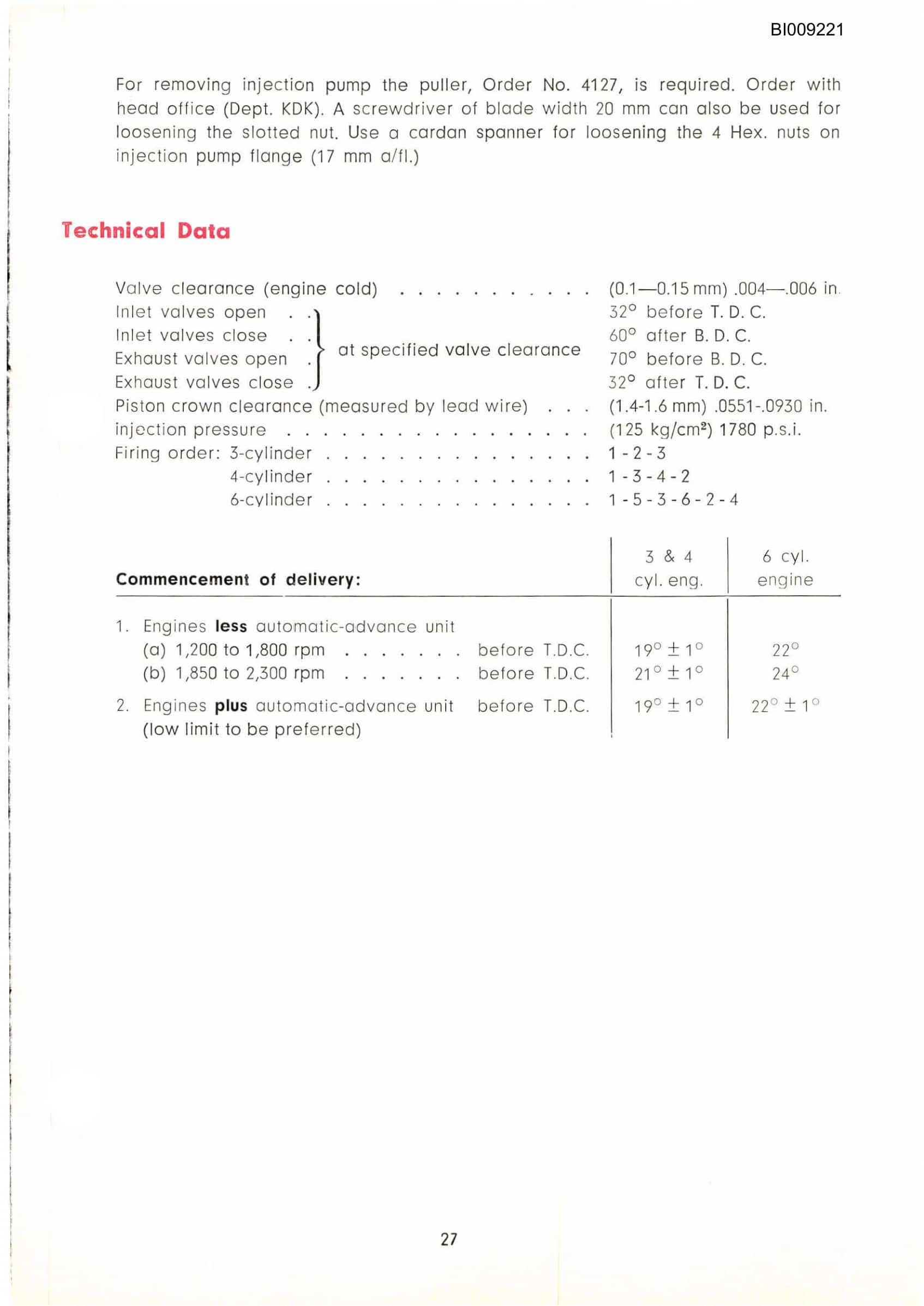 Bucyrus JB-336, JB-337 Parts Catalog BI009221-3