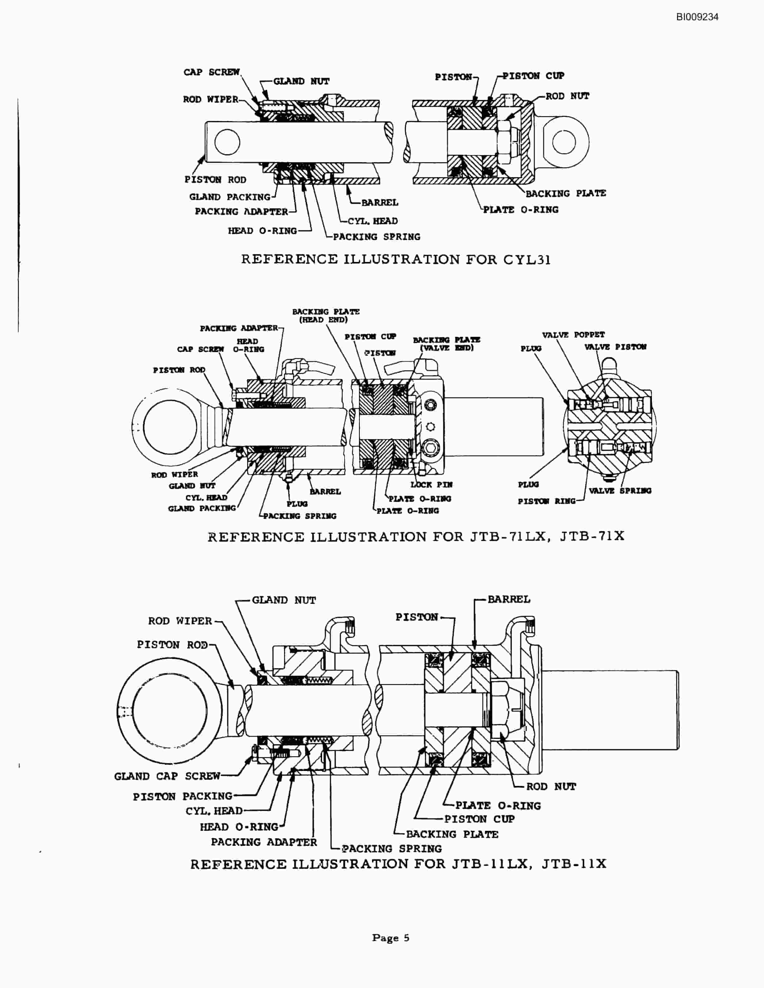 Bucyrus JB-338 Parts Catalog BI009234-2