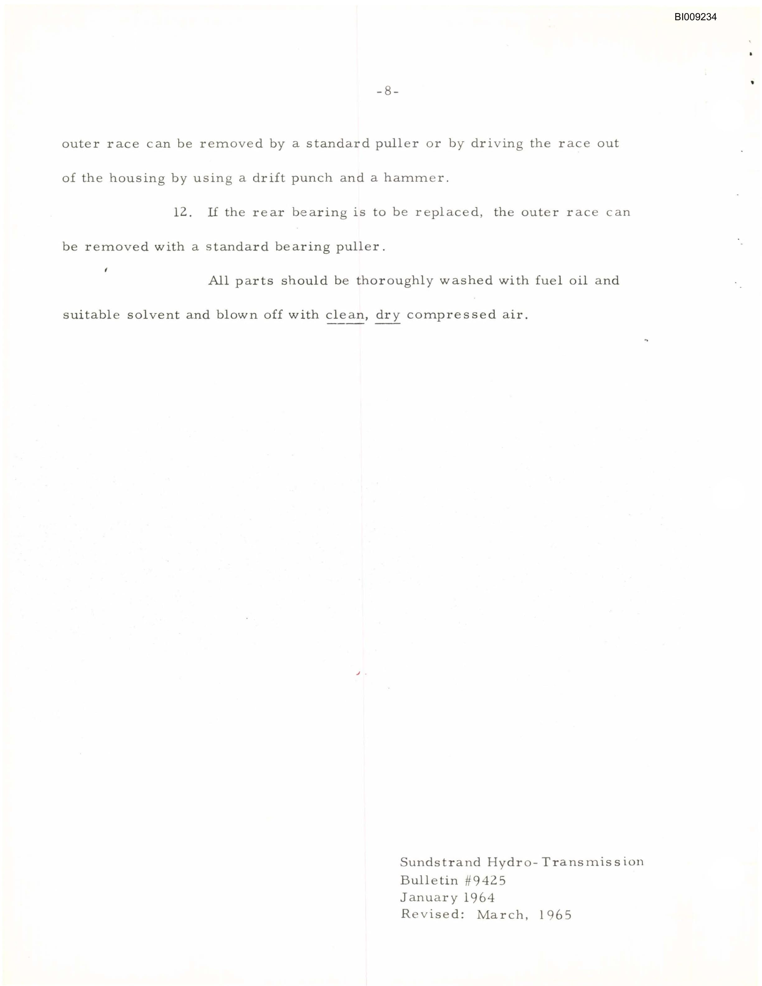 Bucyrus JB-338 Parts Catalog BI009234-5