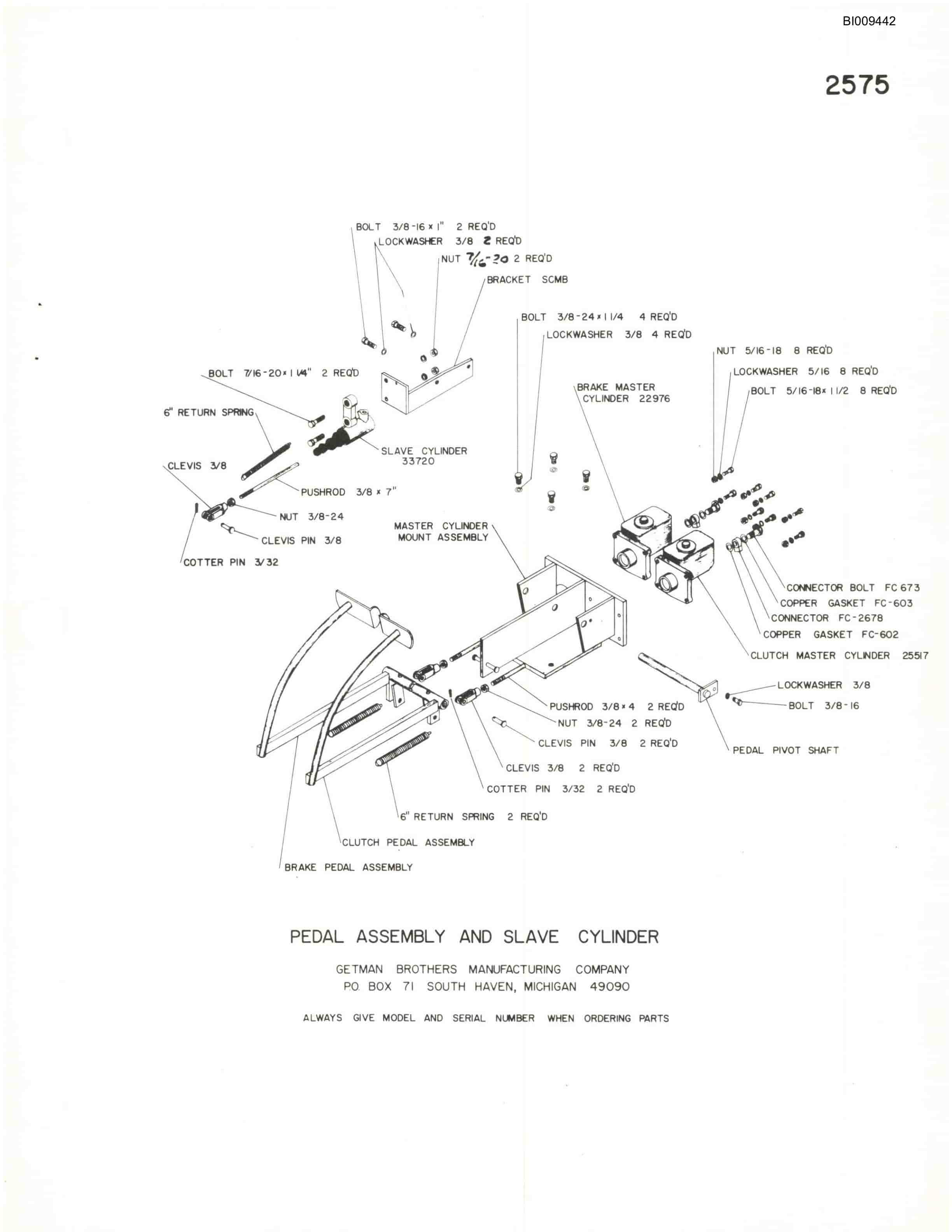 Bucyrus JB-343 Parts Catalog BI009442-5
