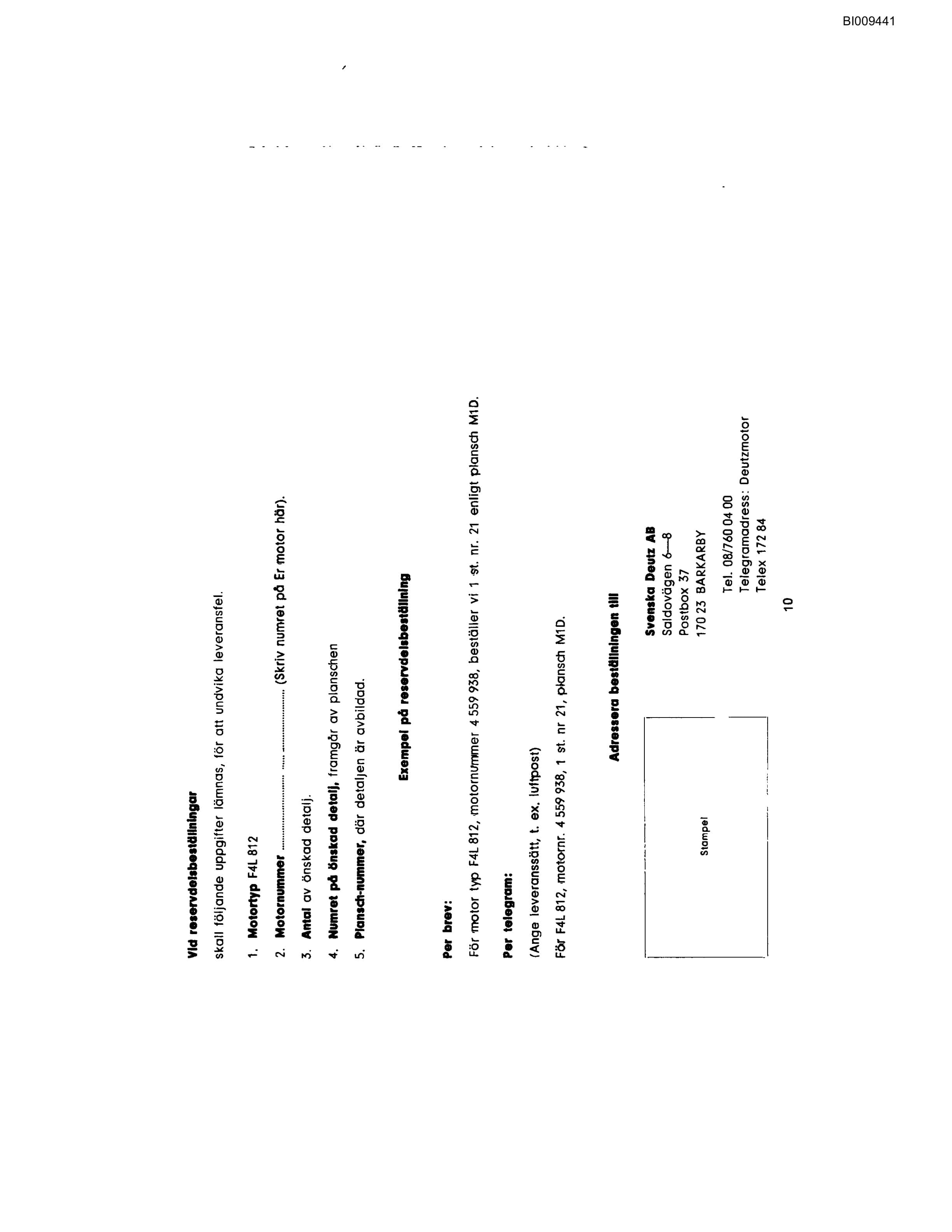 Bucyrus JB-346 Parts Catalog BI009441-2
