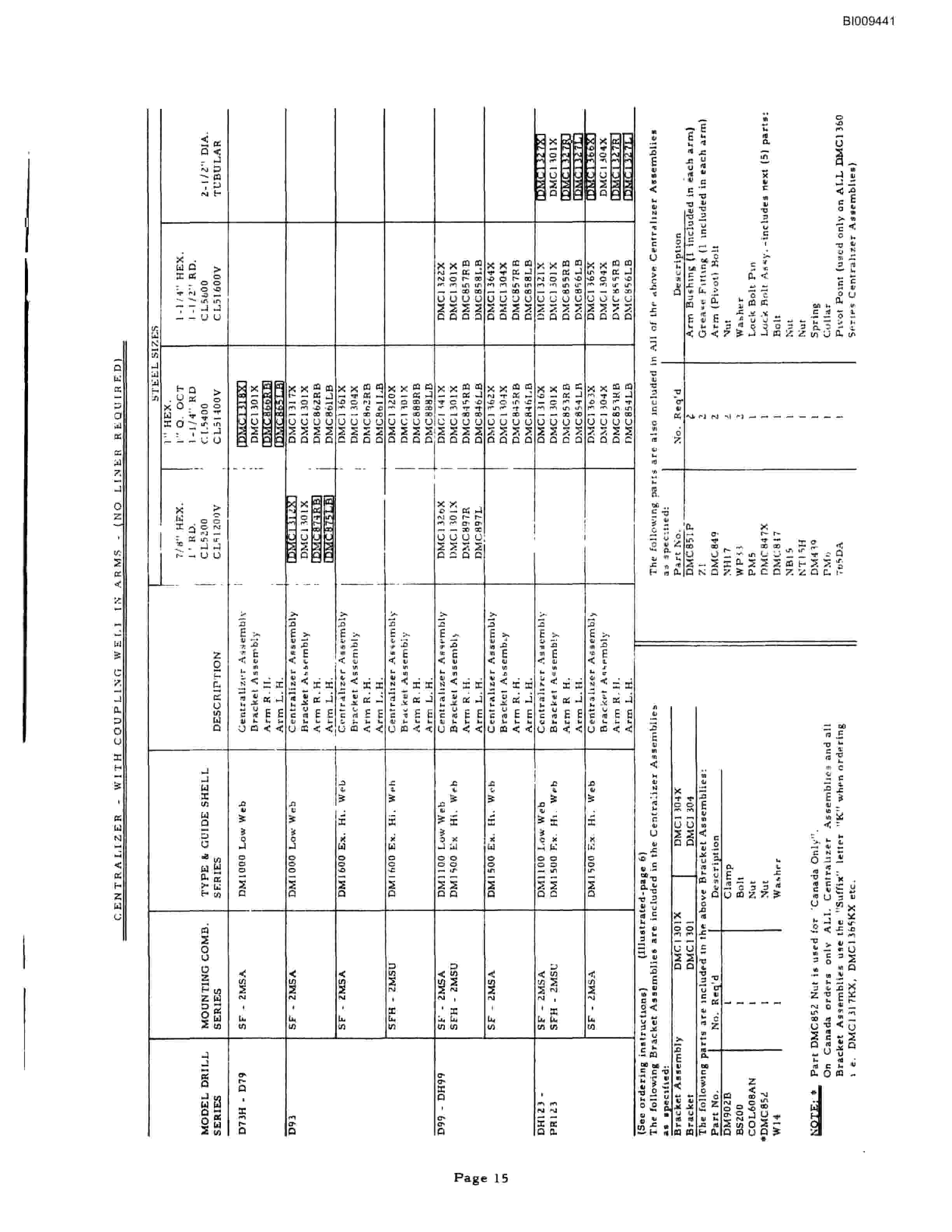 Bucyrus JB-346 Parts Catalog BI009441-5
