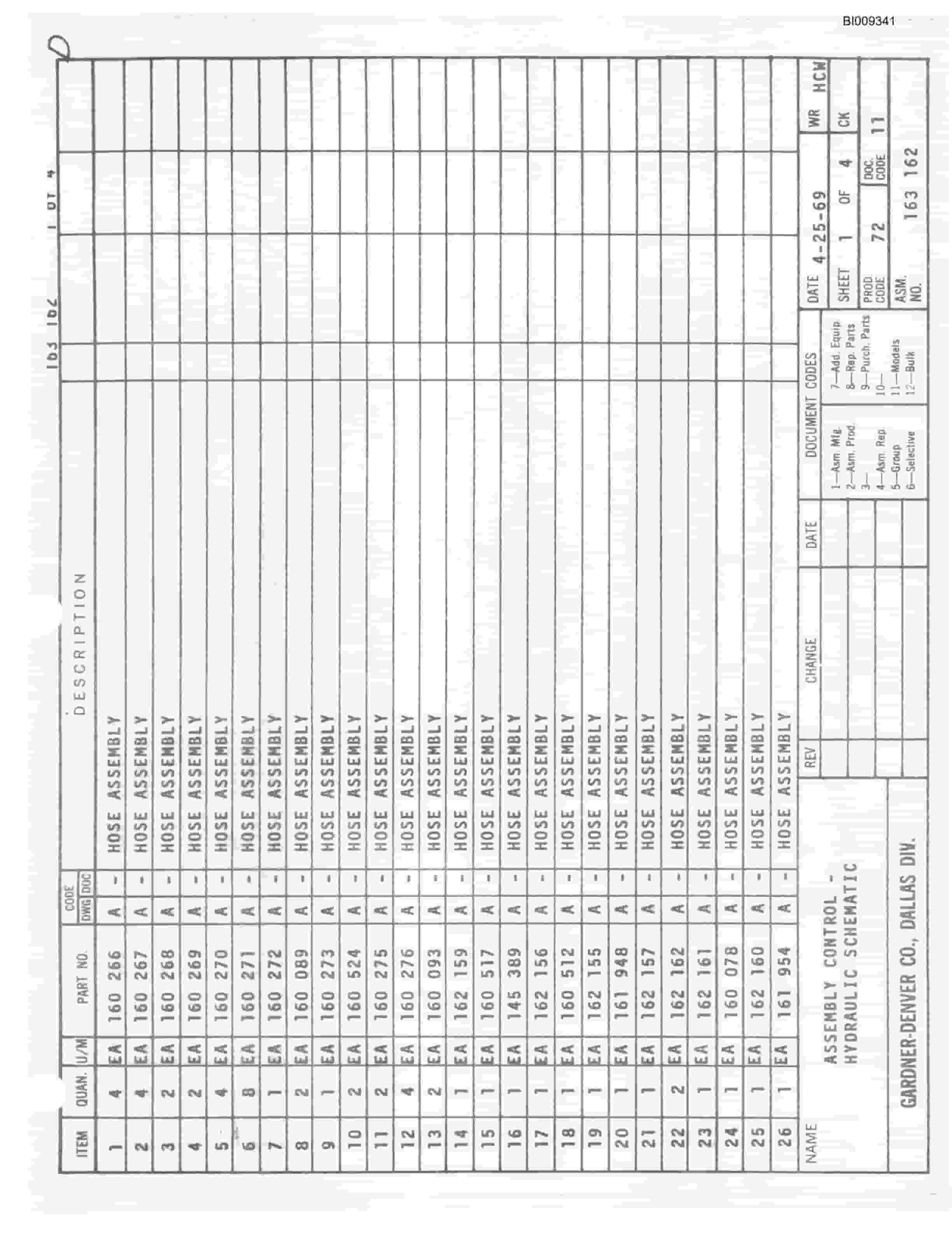 Bucyrus JB-350 Parts Catalog BI009341-5