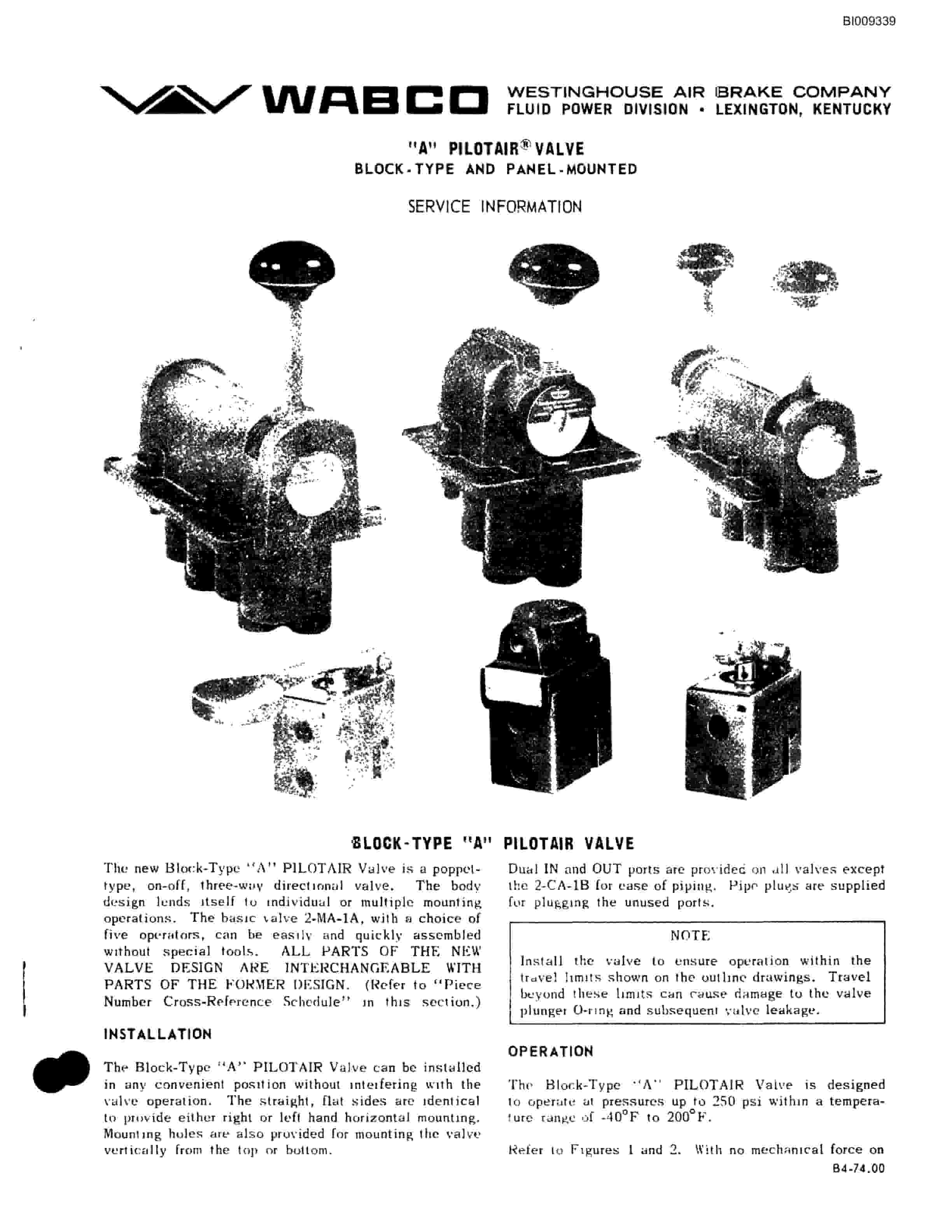 Bucyrus JB-352 Parts Catalog BI009339-5