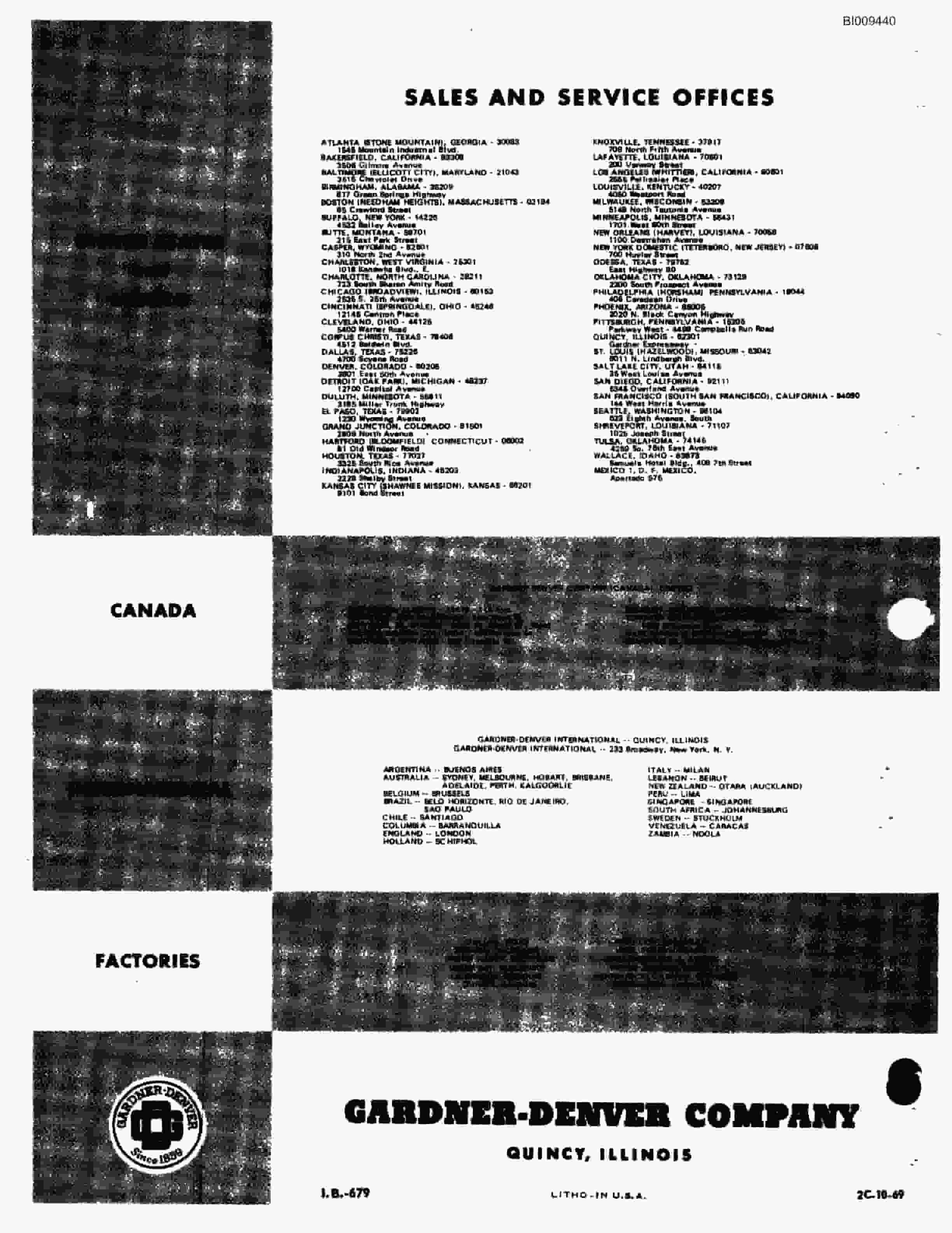 Bucyrus JB-363 Parts Catalog BI009440-5