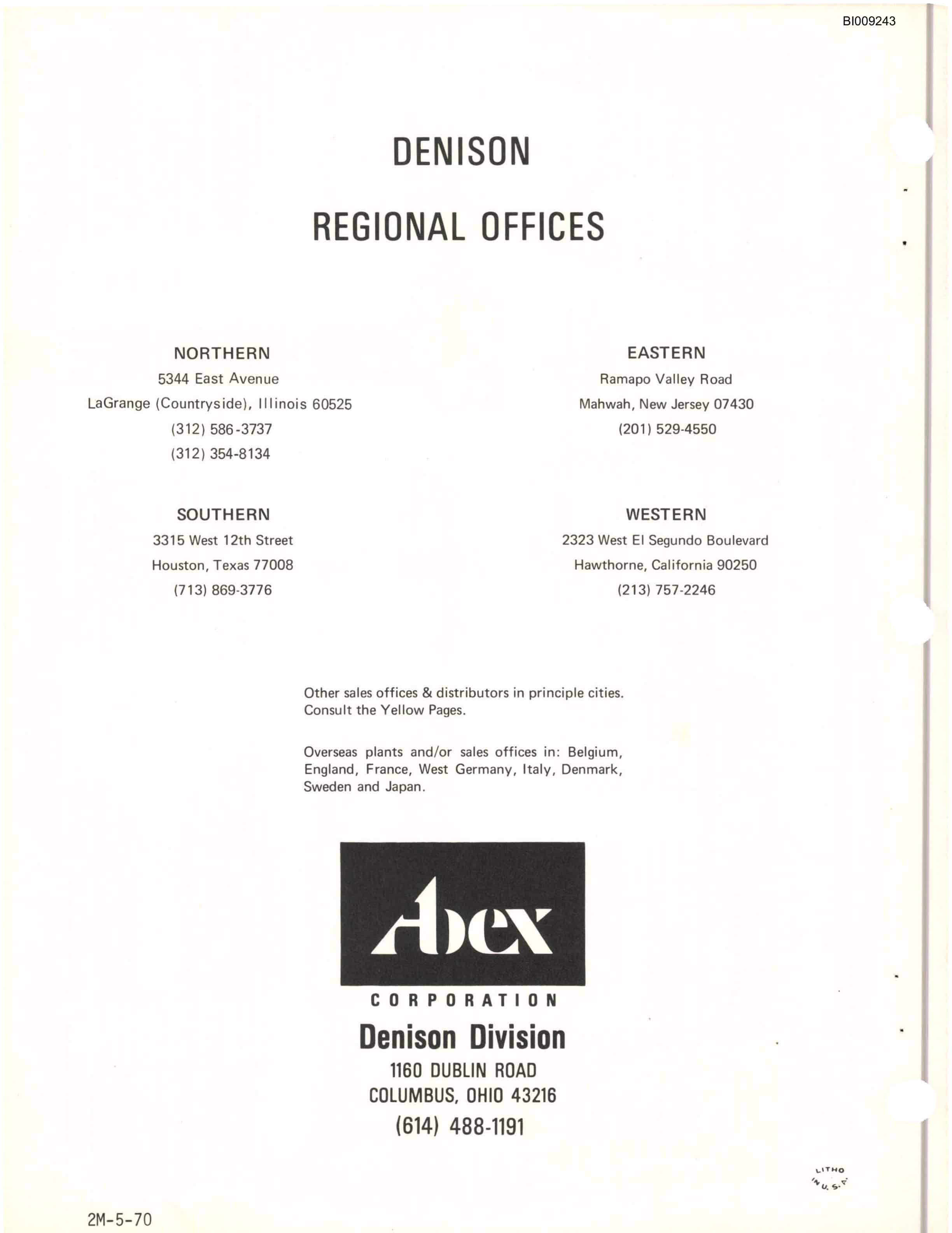 Bucyrus JB-364 Parts Catalog BI009243-4