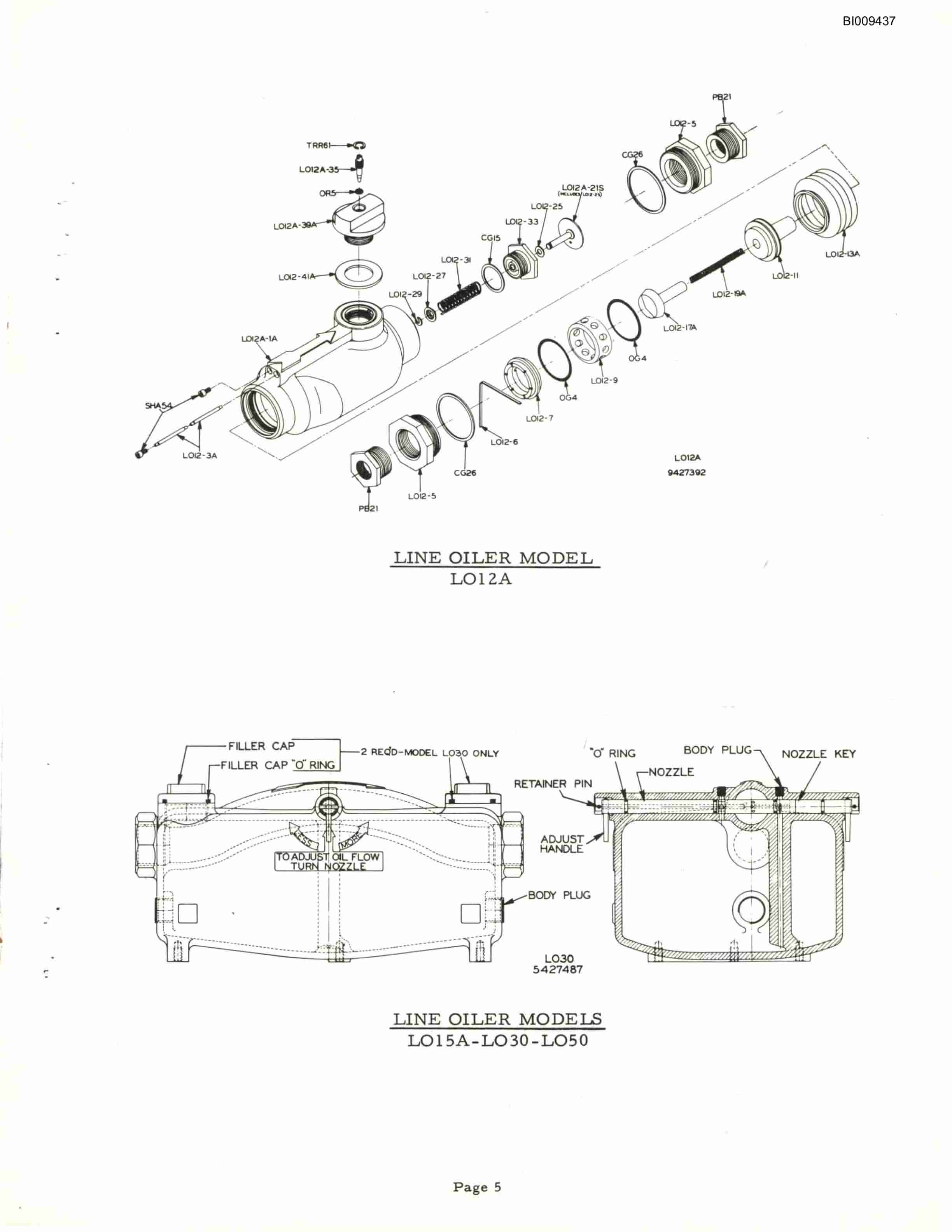 Bucyrus JB-370 Parts Catalog BI009437-3