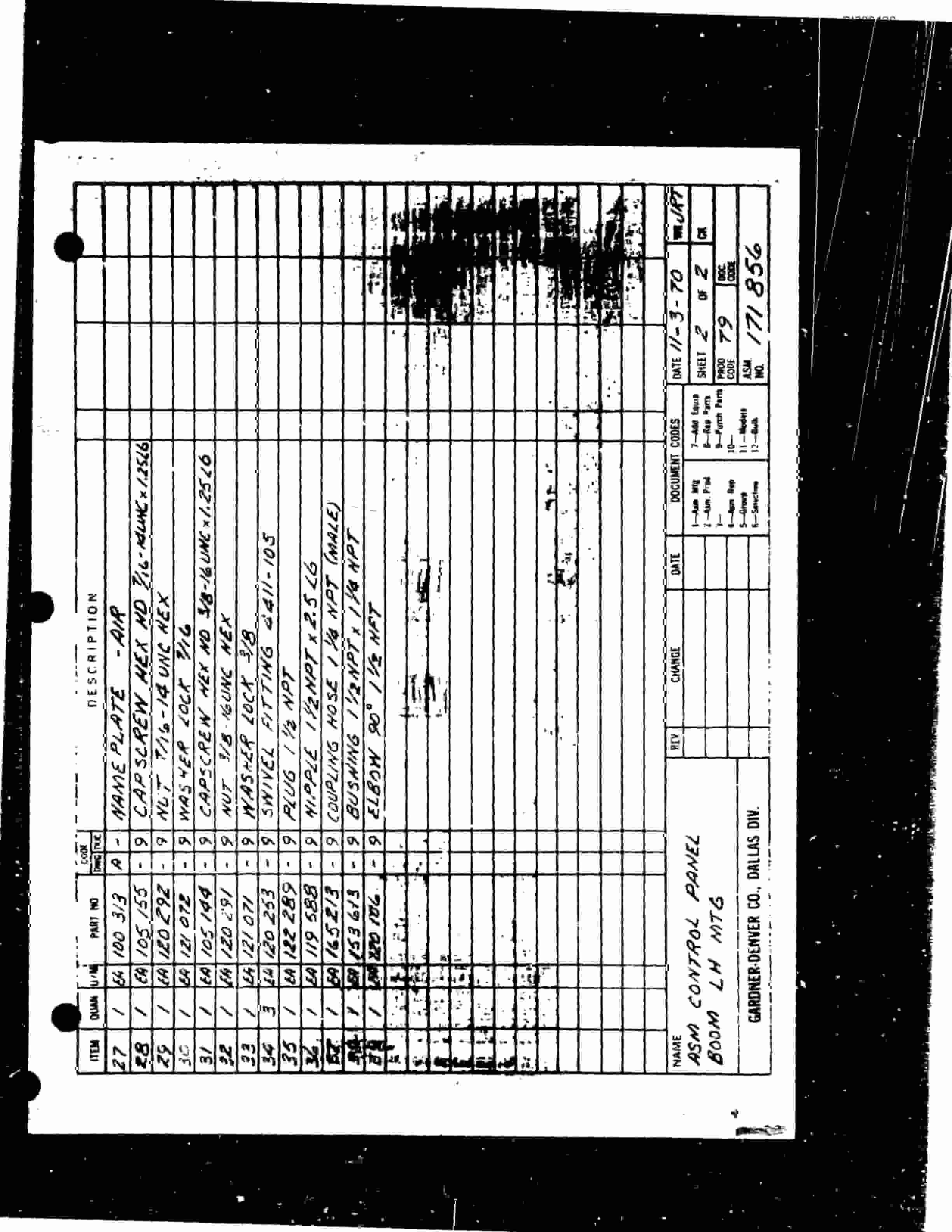 Bucyrus JB-393 Parts Catalog BI009436-2