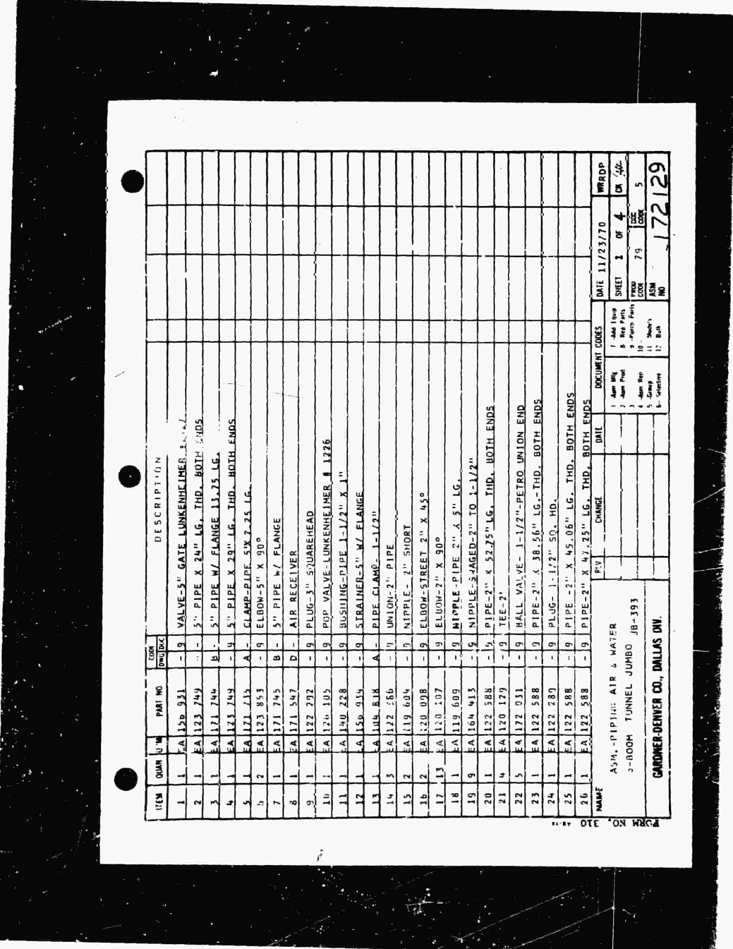 Bucyrus JB-393 Parts Catalog BI009436-5