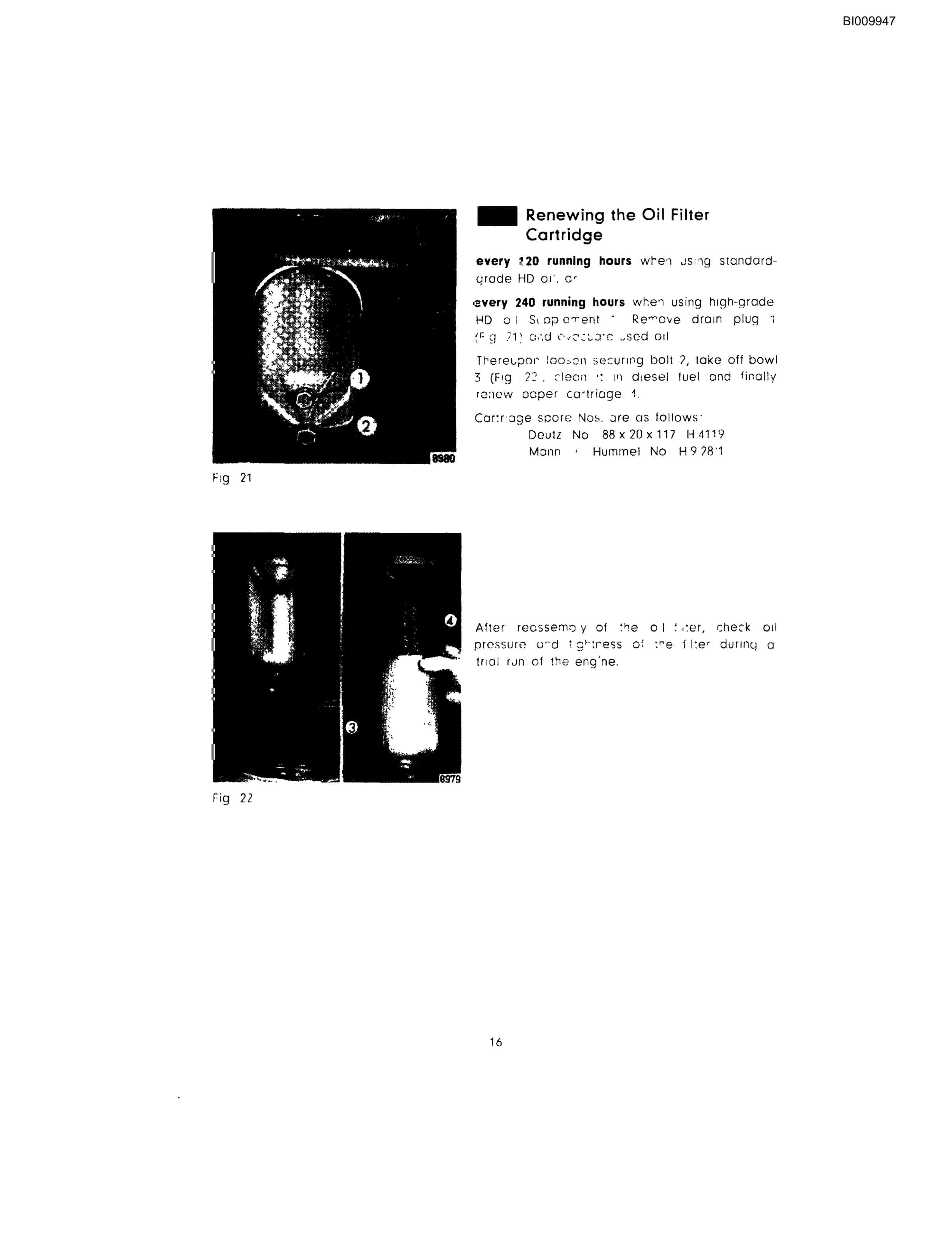 Bucyrus JB-404 Parts Catalog BI009947-2