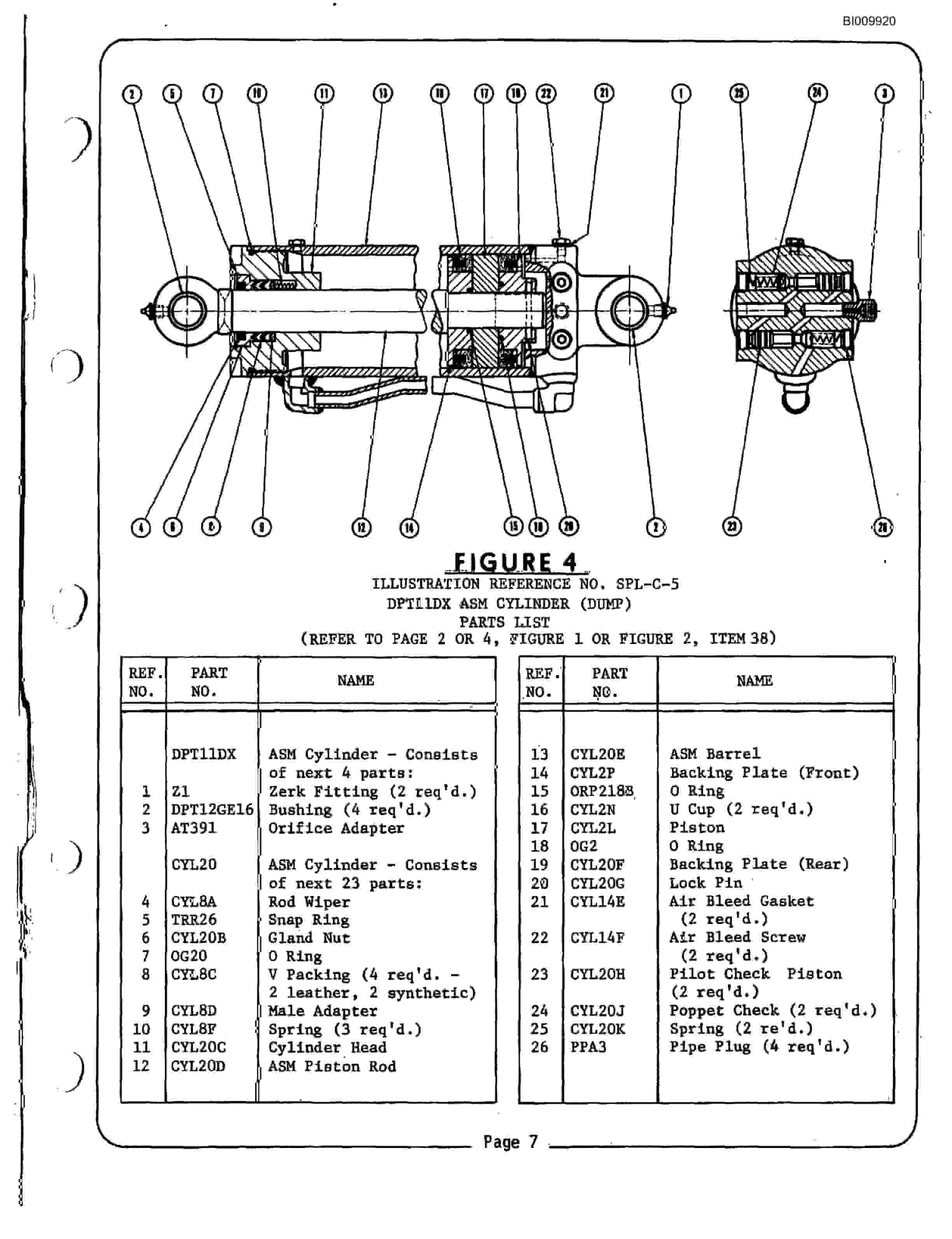 Bucyrus JB-416 Parts Catalog BI009920-3