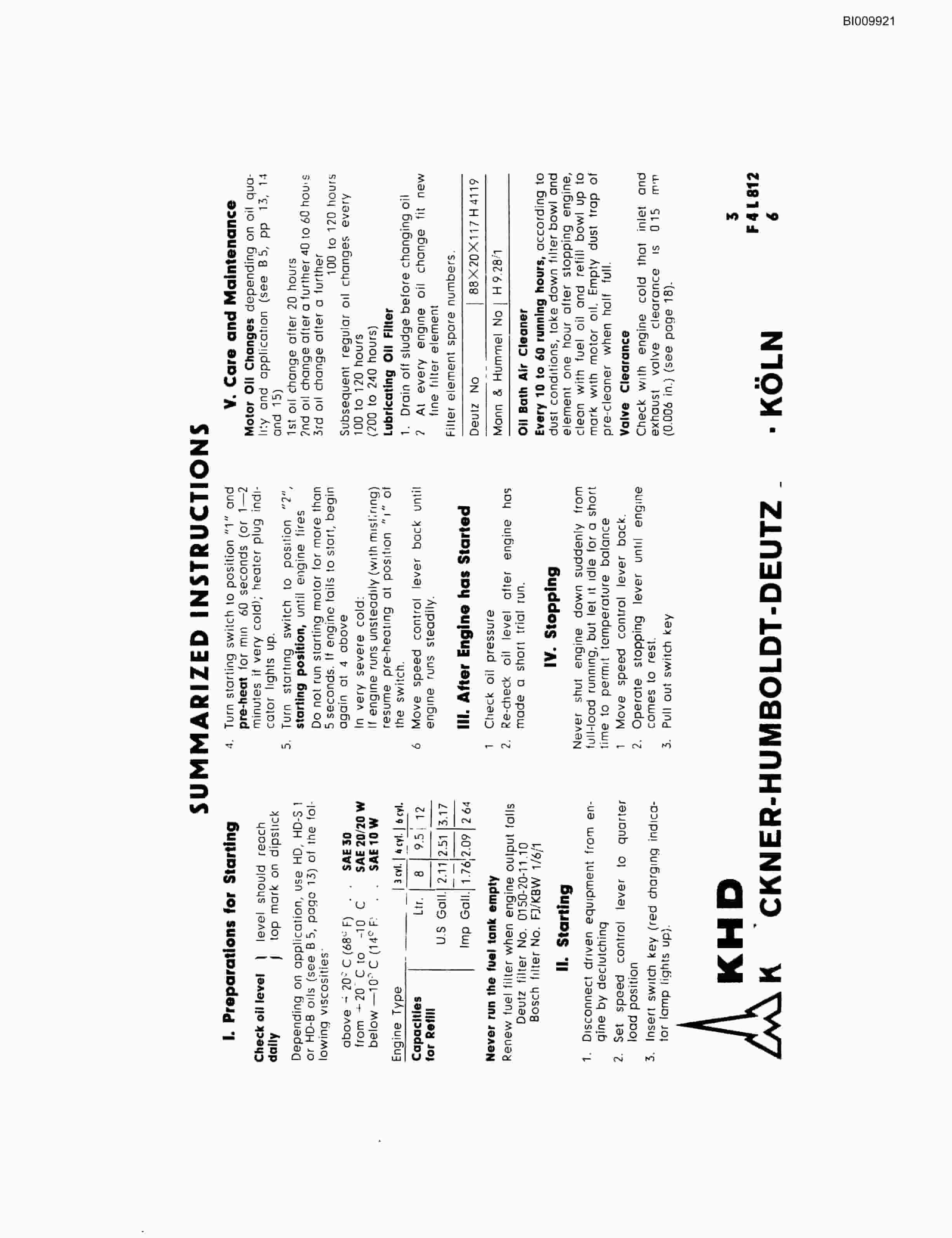 Bucyrus JB-417 Parts Catalog BI009921-5