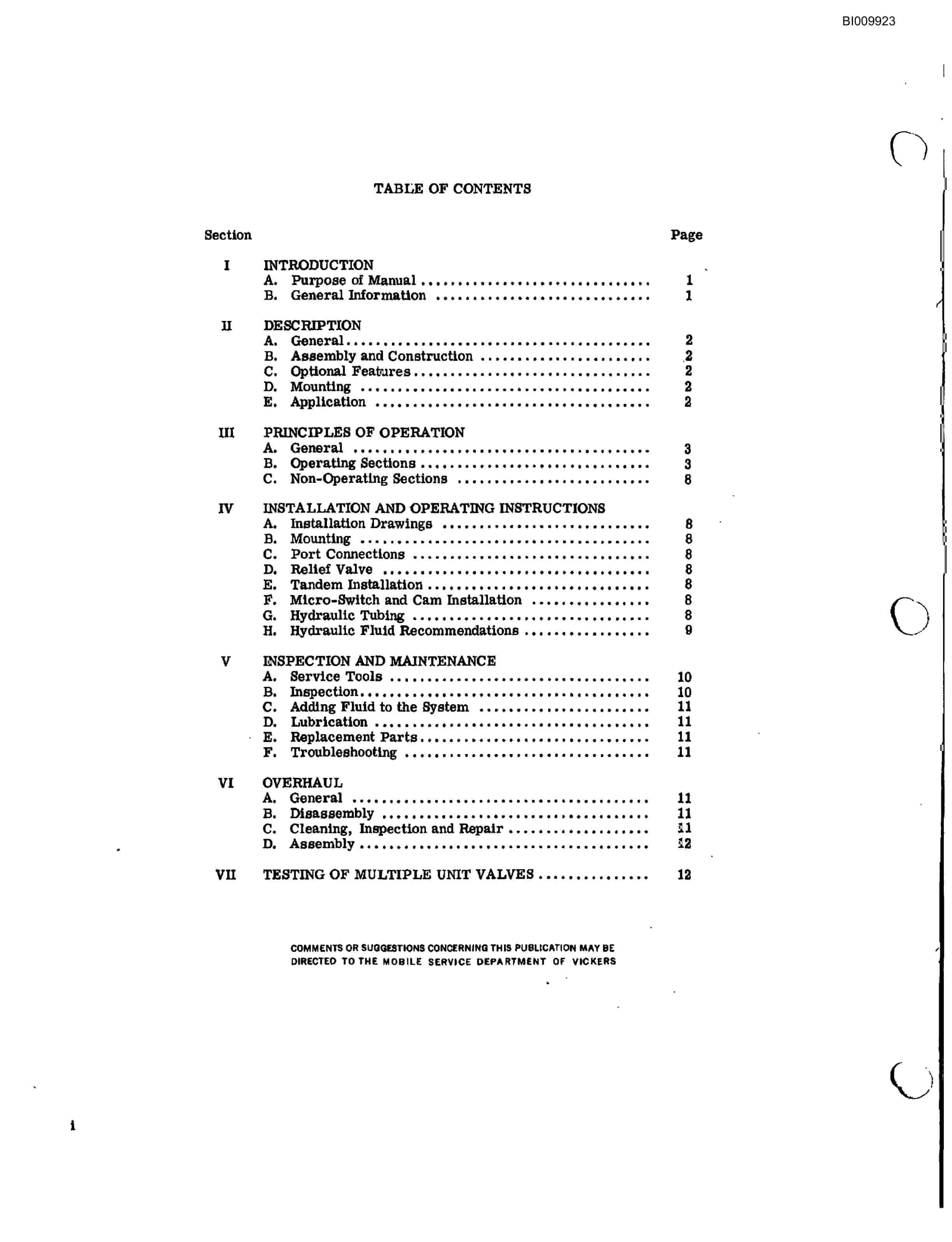 Bucyrus JB-419 Parts Catalog BI009923-2