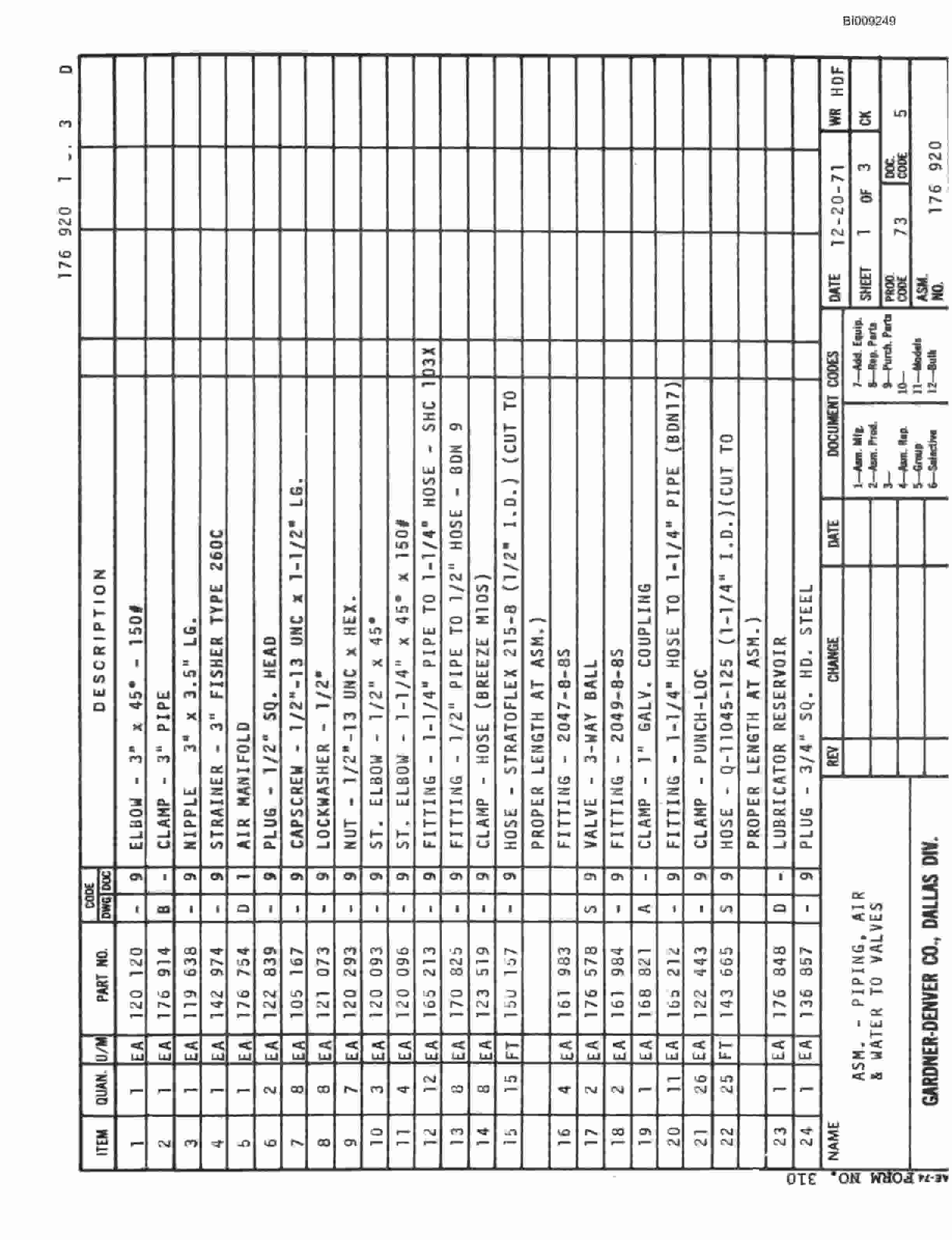 Bucyrus JB-434 Parts Catalog BI009249-5