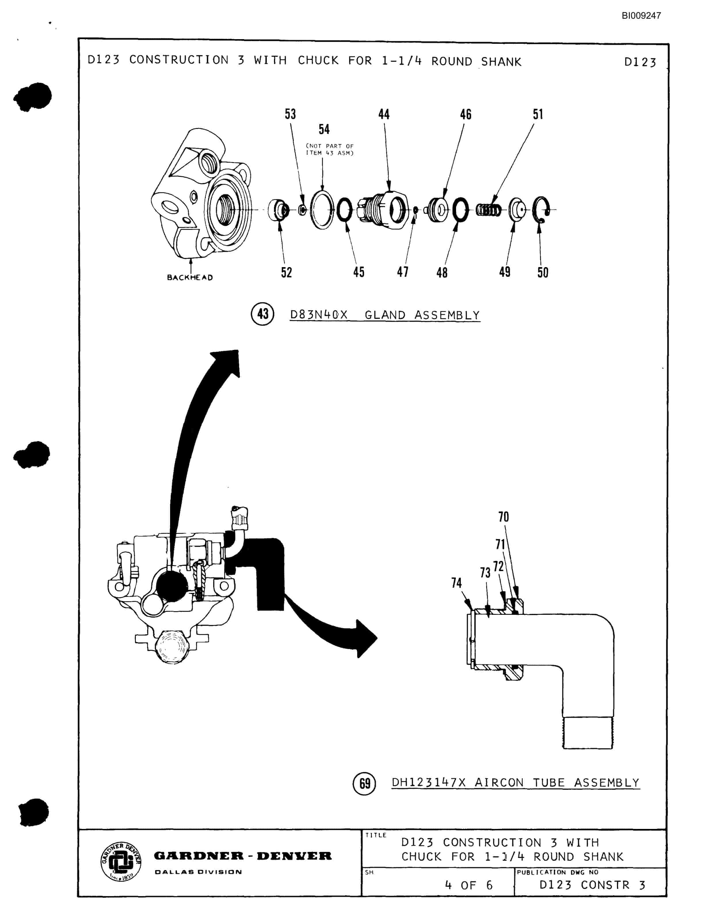 Bucyrus JB-437 Parts Catalog BI009247-3