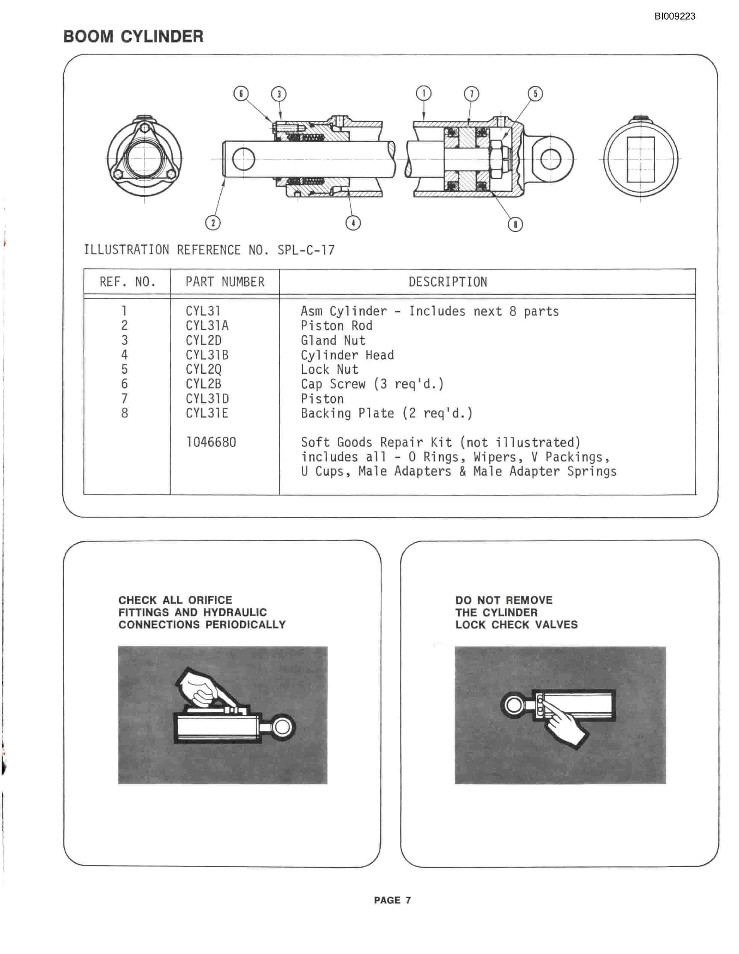 Bucyrus JB-444 Parts Catalog BI009223-2