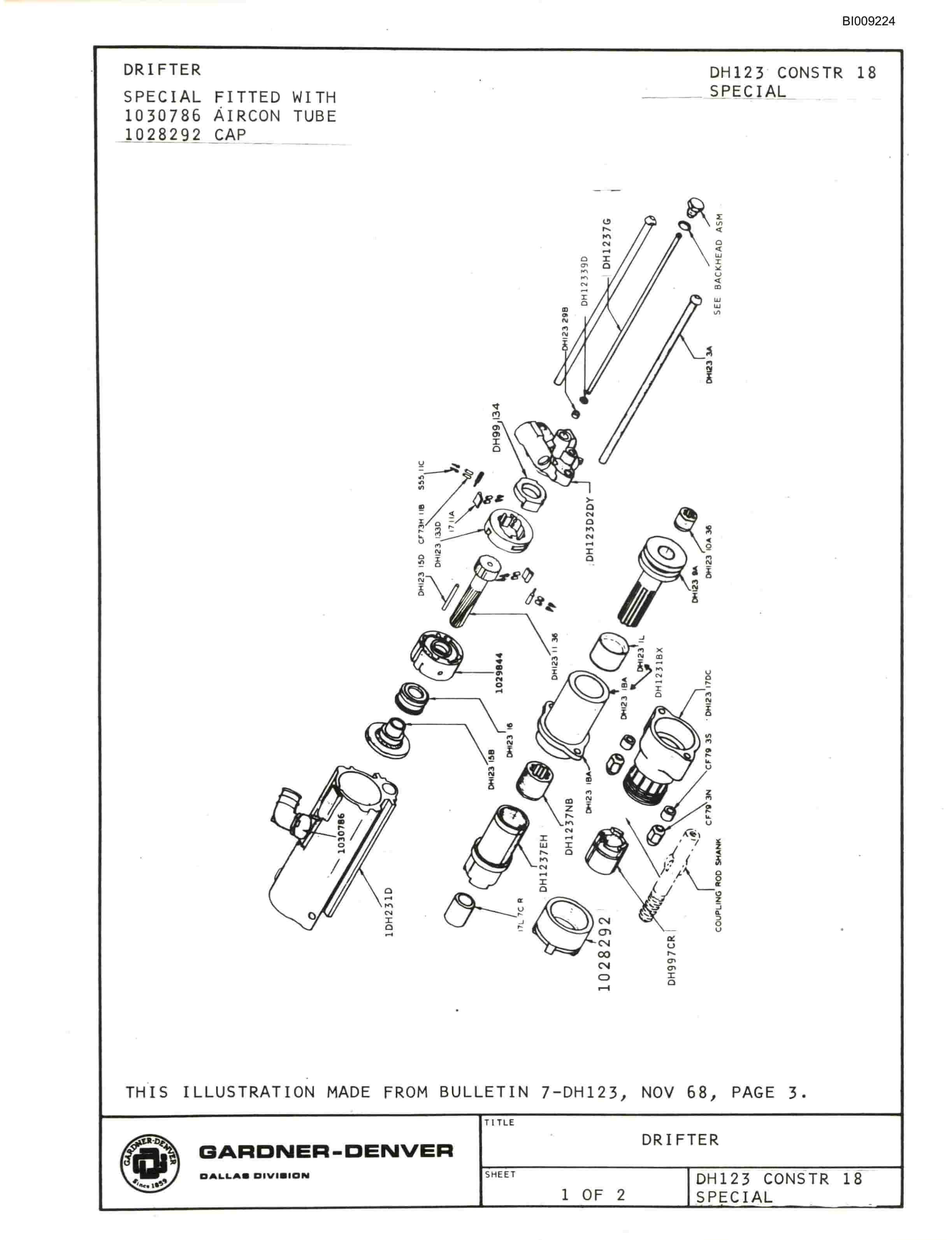 Bucyrus JB-445 Parts Catalog BI009224-4