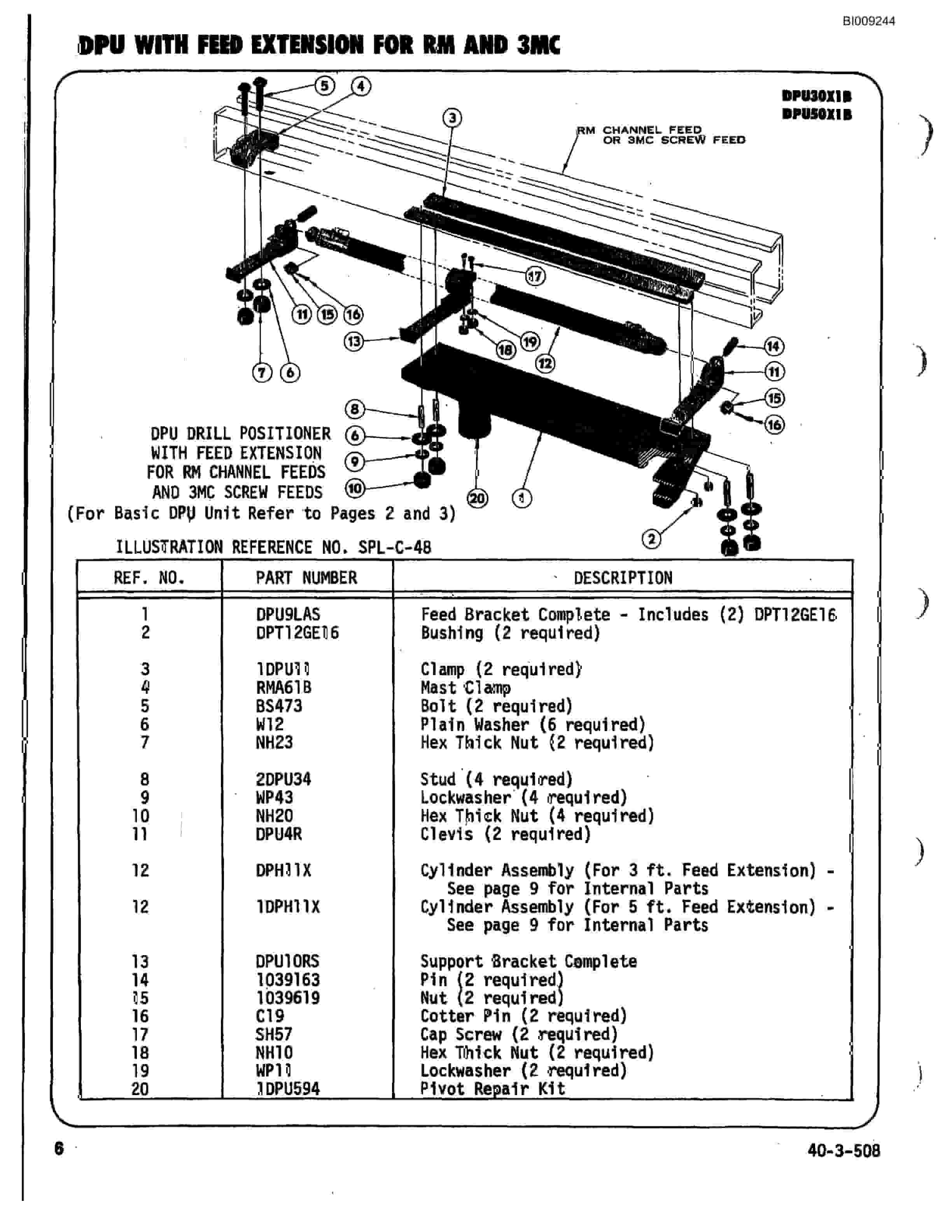 Bucyrus JB-446 Parts Catalog BI009244-2