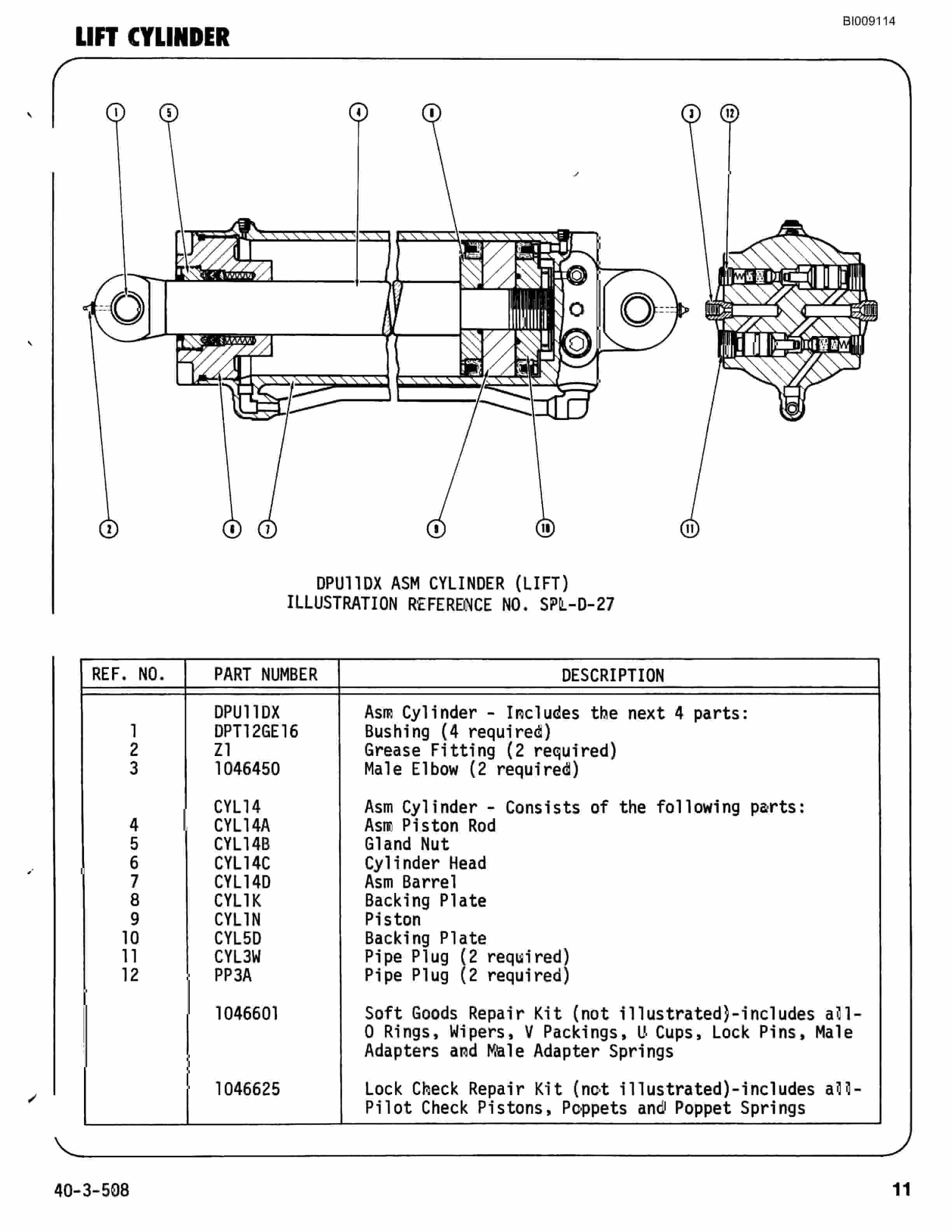 Bucyrus JB-455 Parts Catalog BI009114-4