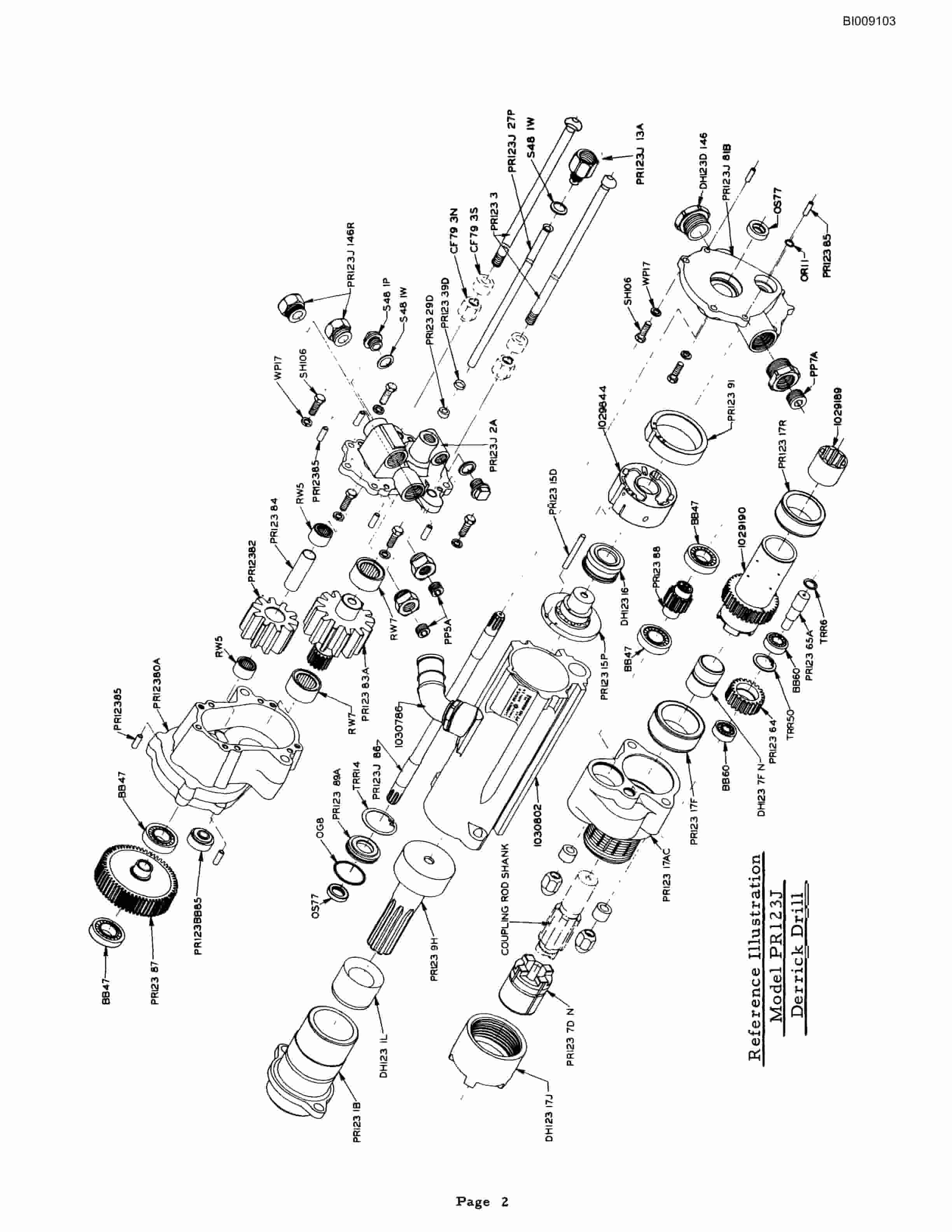 Bucyrus JB-460 Parts Catalog BI009103-4