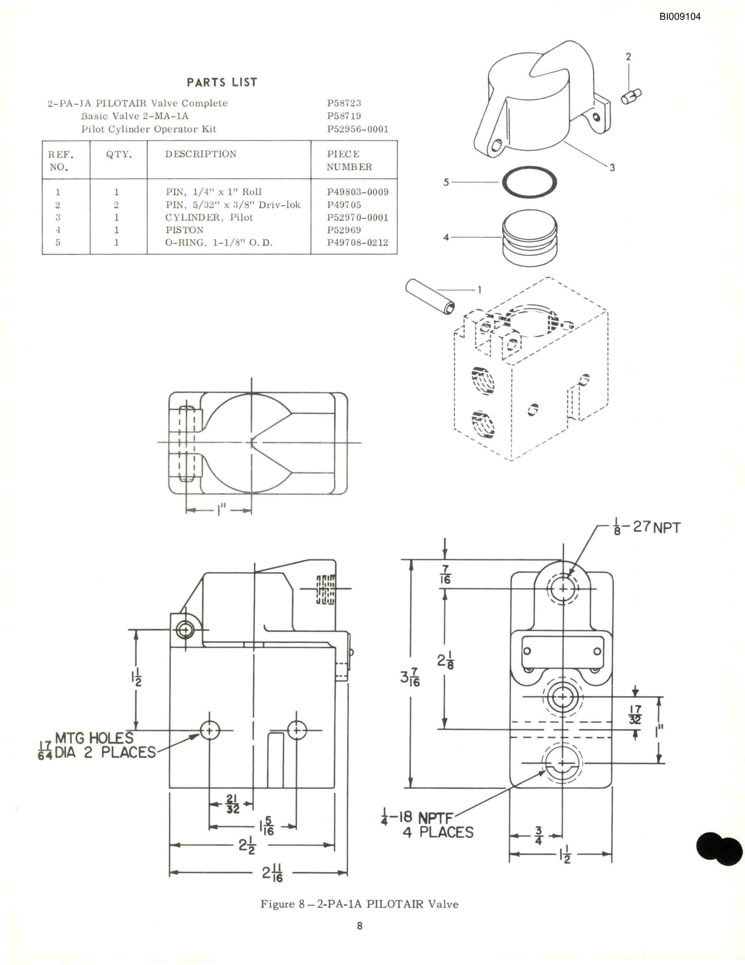 Bucyrus JB-461 Parts Catalog BI009104-4