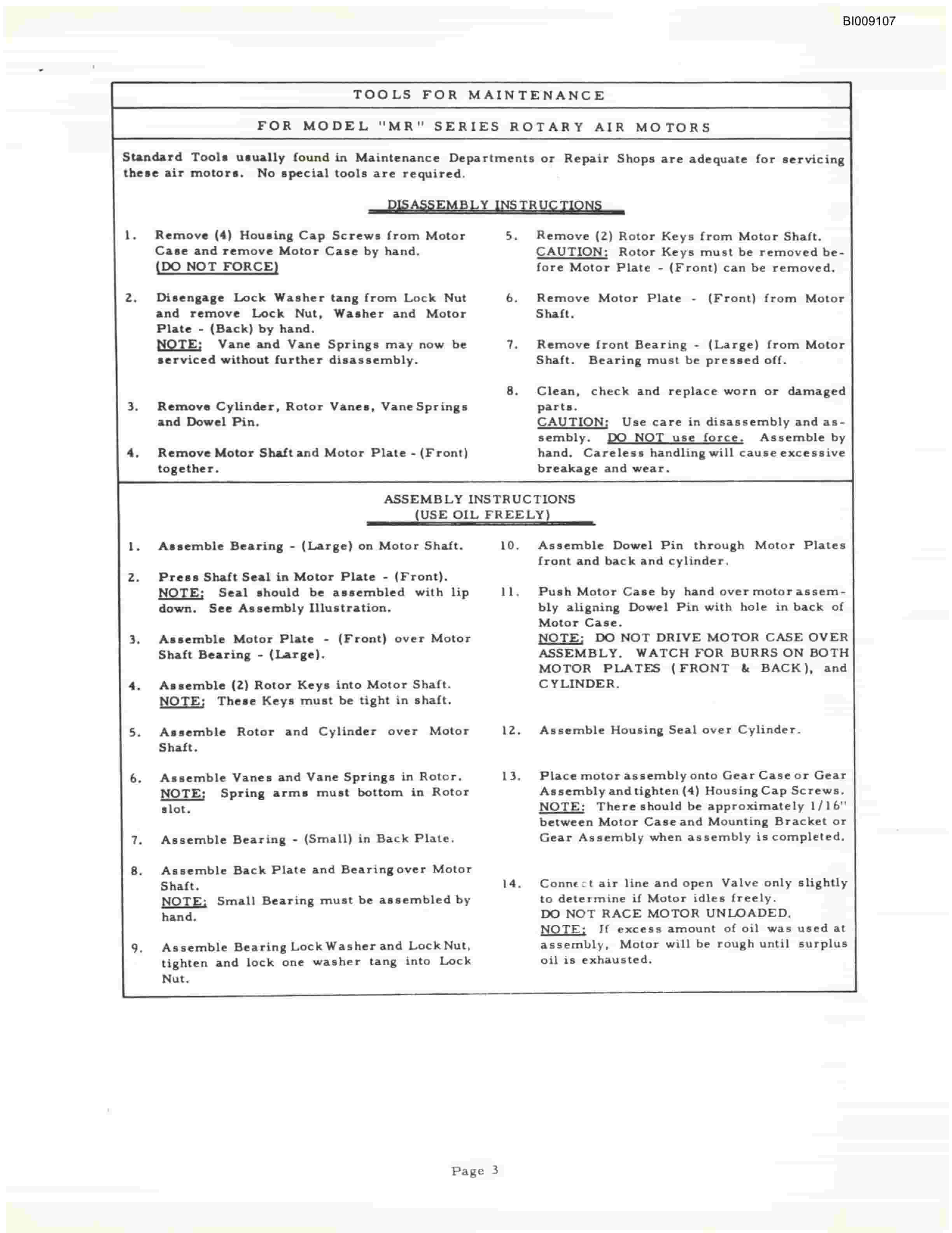 Bucyrus JB-468 Parts Catalog BI009107-5