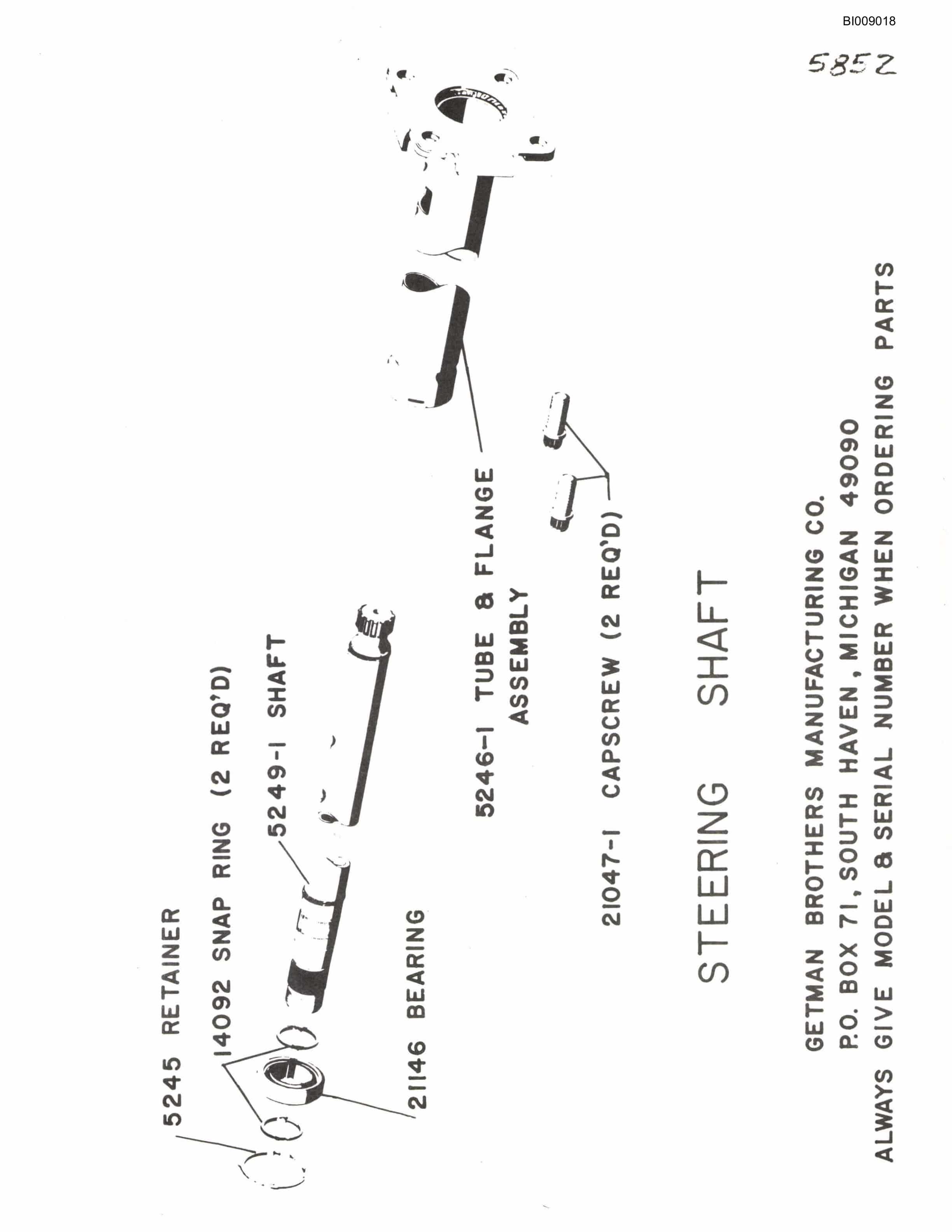 Bucyrus JB-472 Parts Catalog BI009018-2