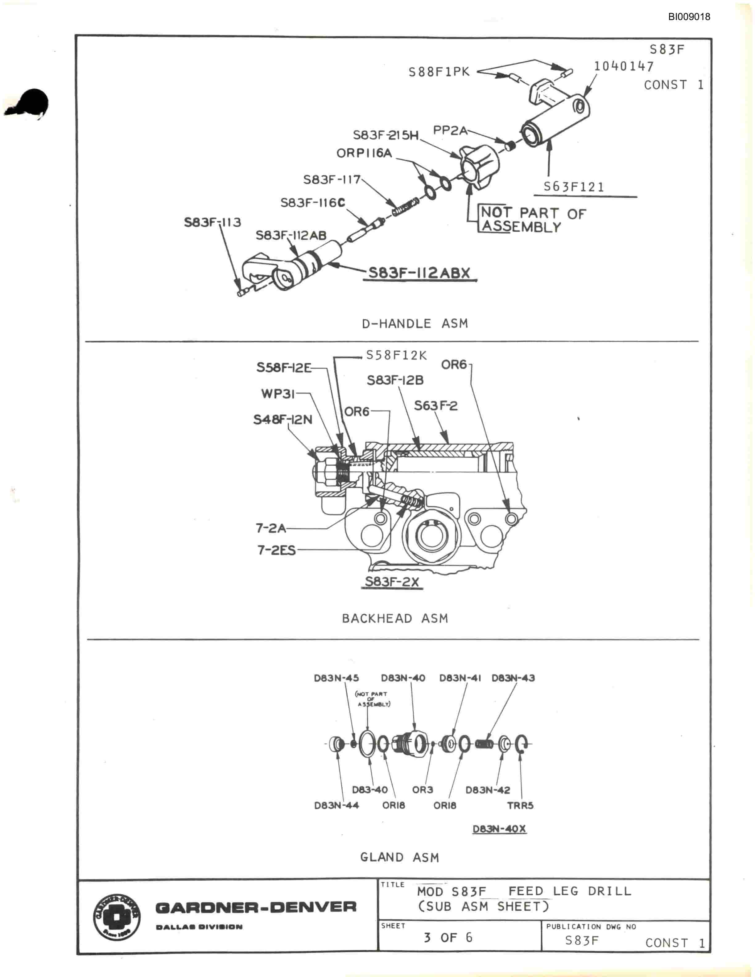 Bucyrus JB-472 Parts Catalog BI009018-3